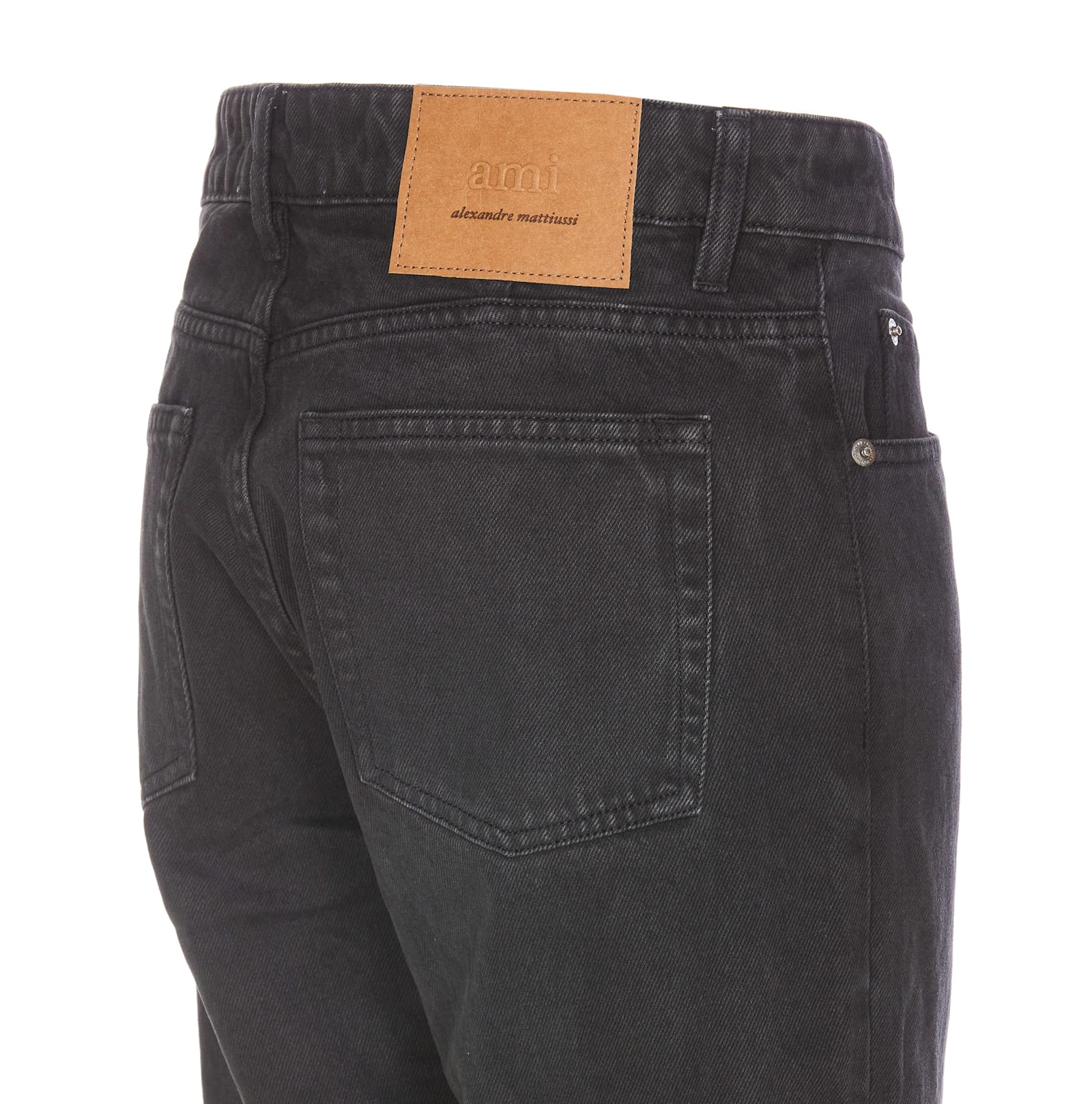 Shop Ami Alexandre Mattiussi Classic Fit Jeans In Black