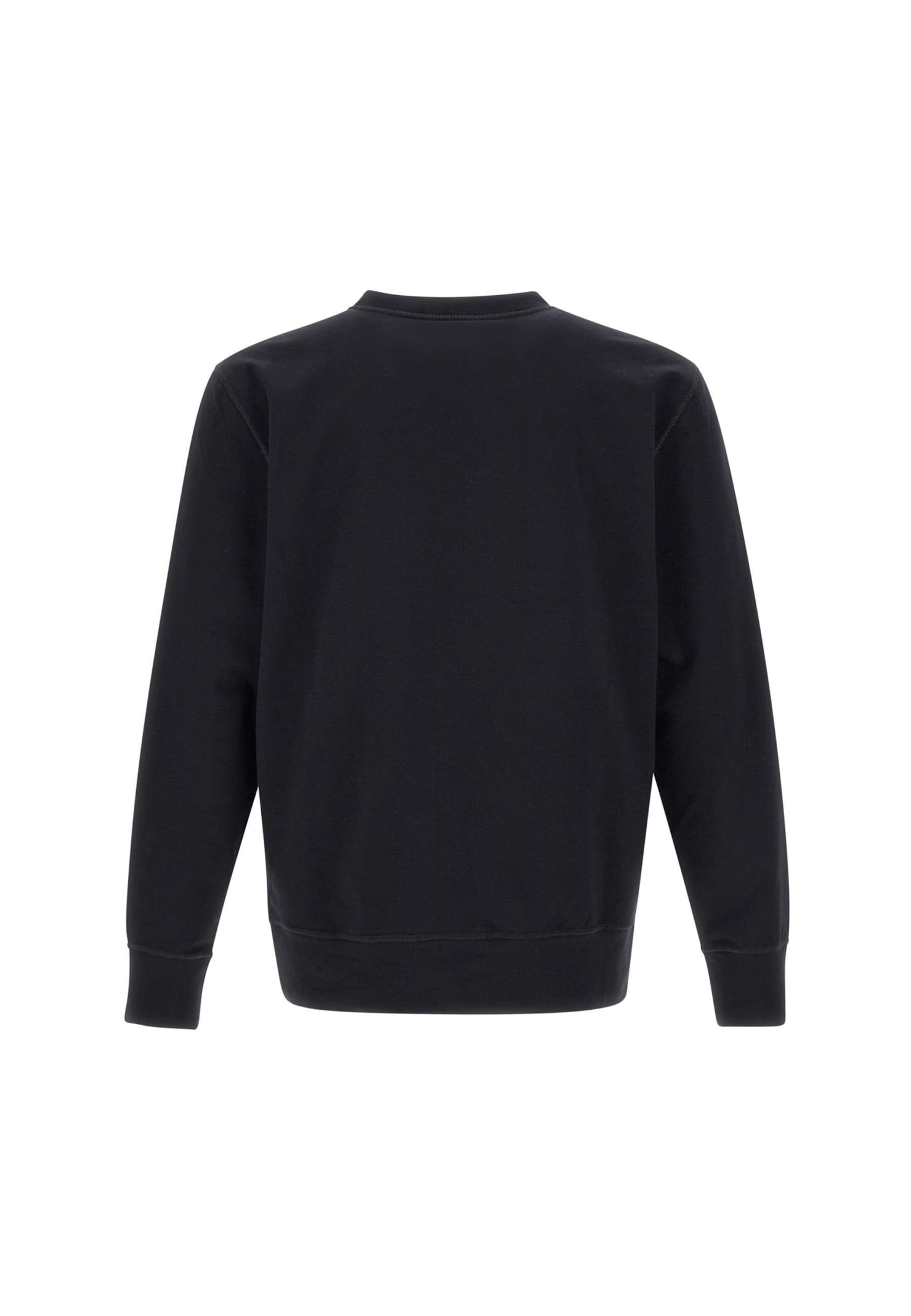 Shop Kiton Cotton Sweatshirt In Black