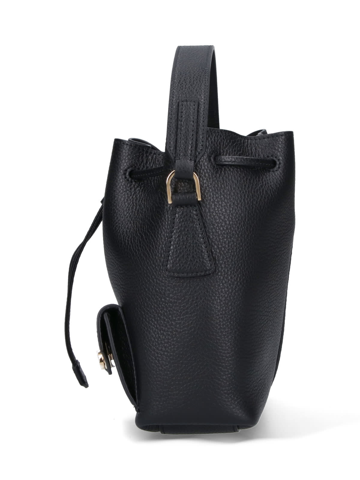 Ferragamo Hug Mini Bucket Bag In Black