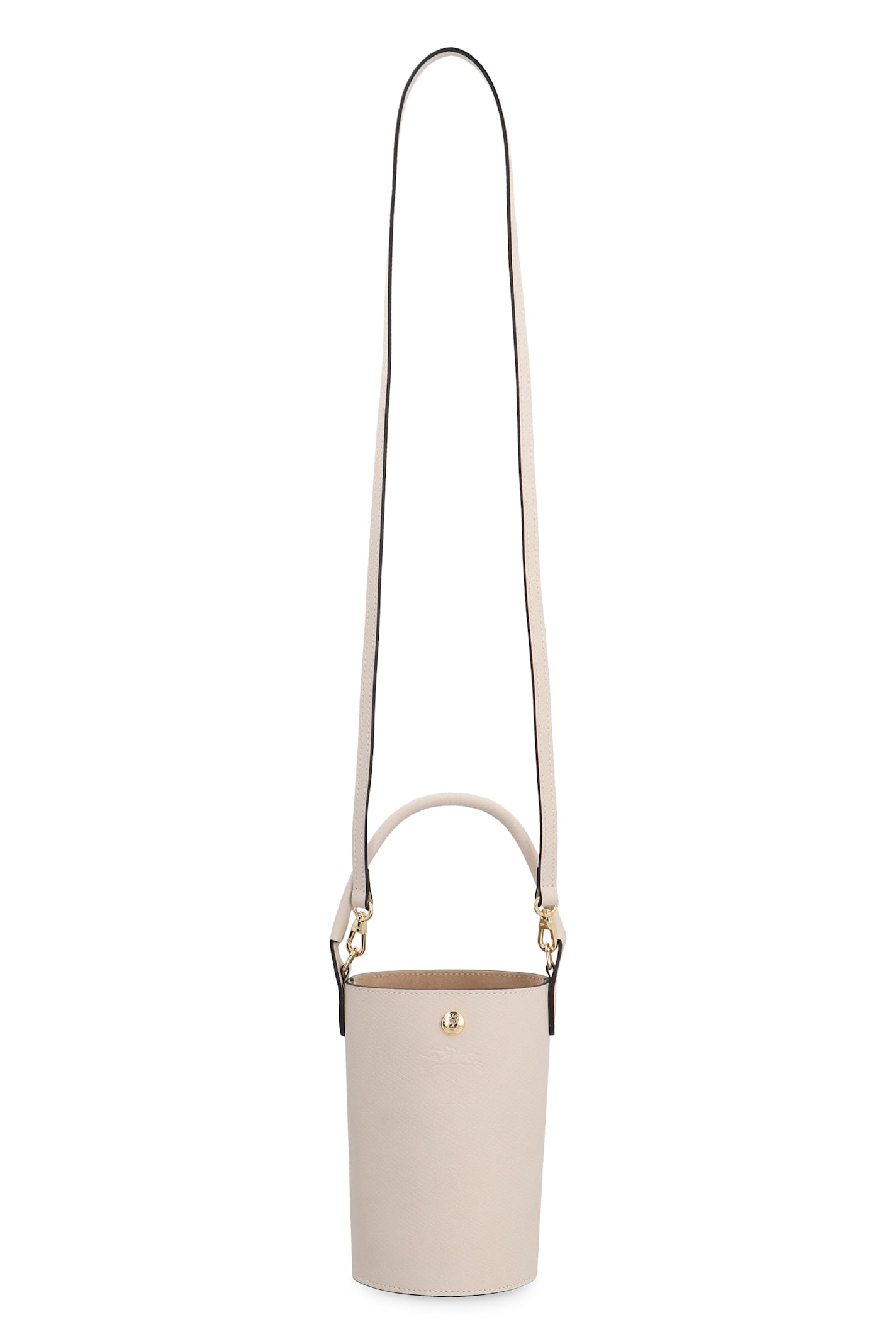 Shop Longchamp Xs Épure Leather Bucket Bag In Ecru