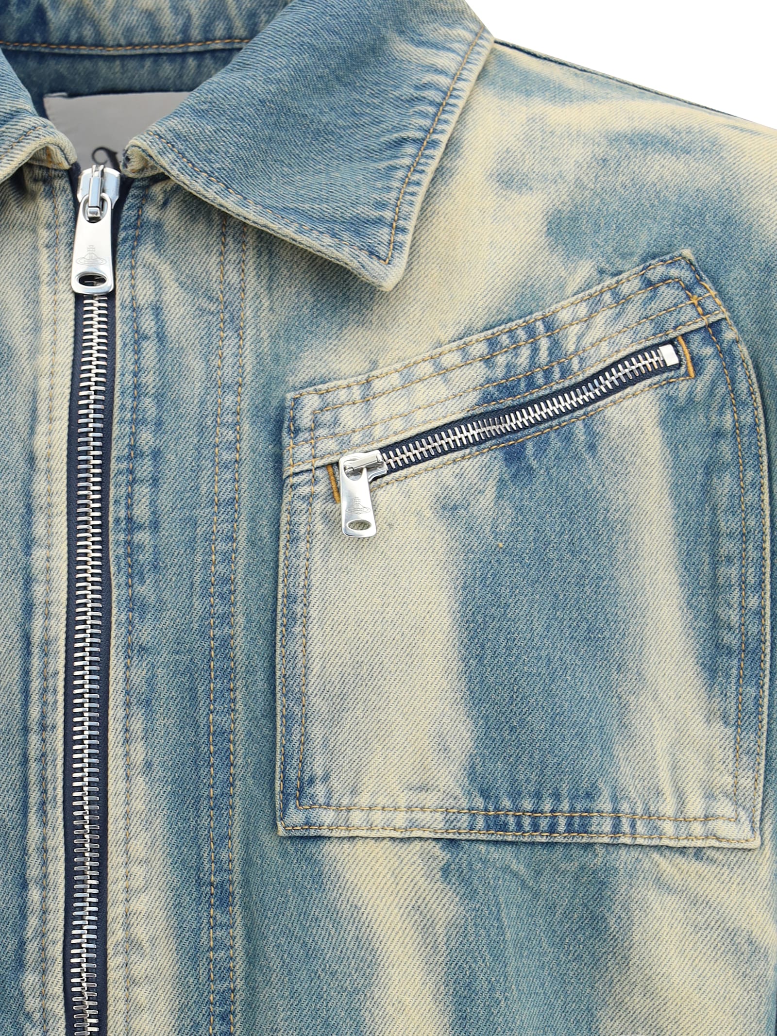 Vivienne Westwood Tailored Jacket With Button Cuffs And Pockets In Blue