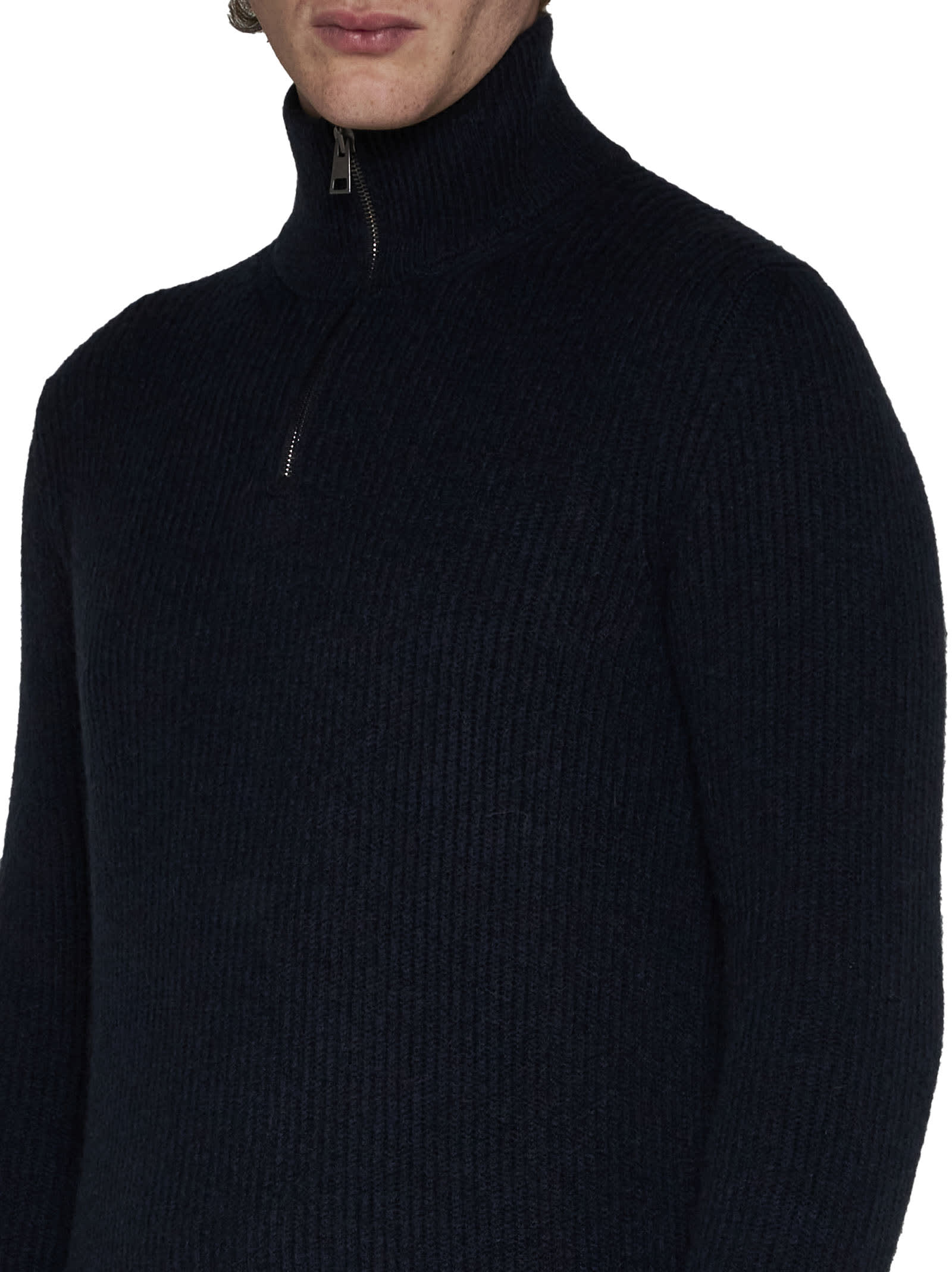 Shop Roberto Collina Sweater In Navy