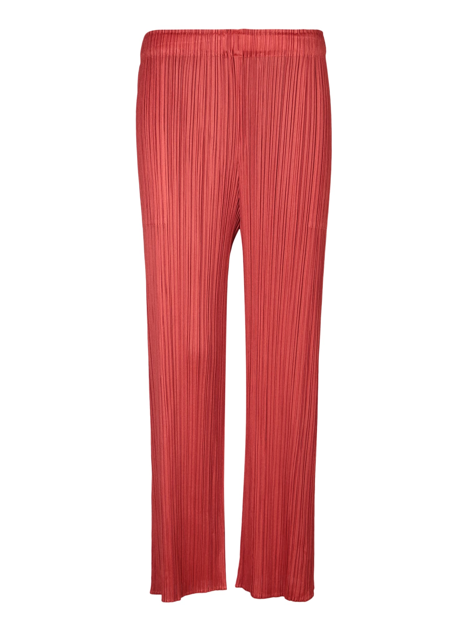 Shop Issey Miyake Pleats Please Red Trousers