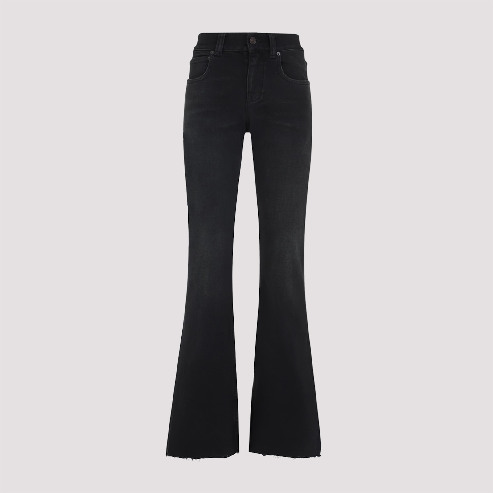 Balenciaga Women`s Slim Fit Bootcut Pants In Black/green/red In Black