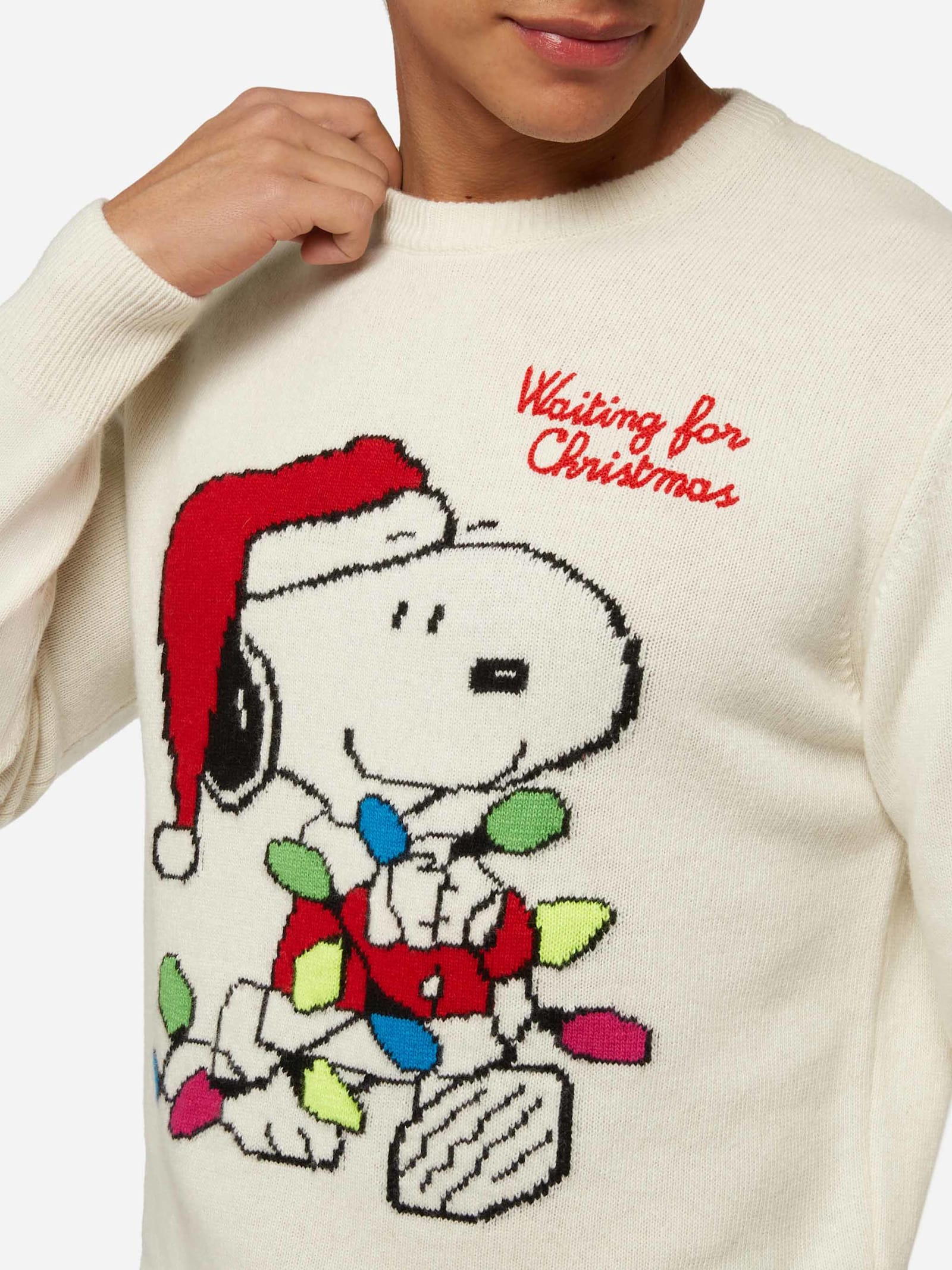 Mc2 Saint Barth White Snoopy Crew Neck Shirt In White