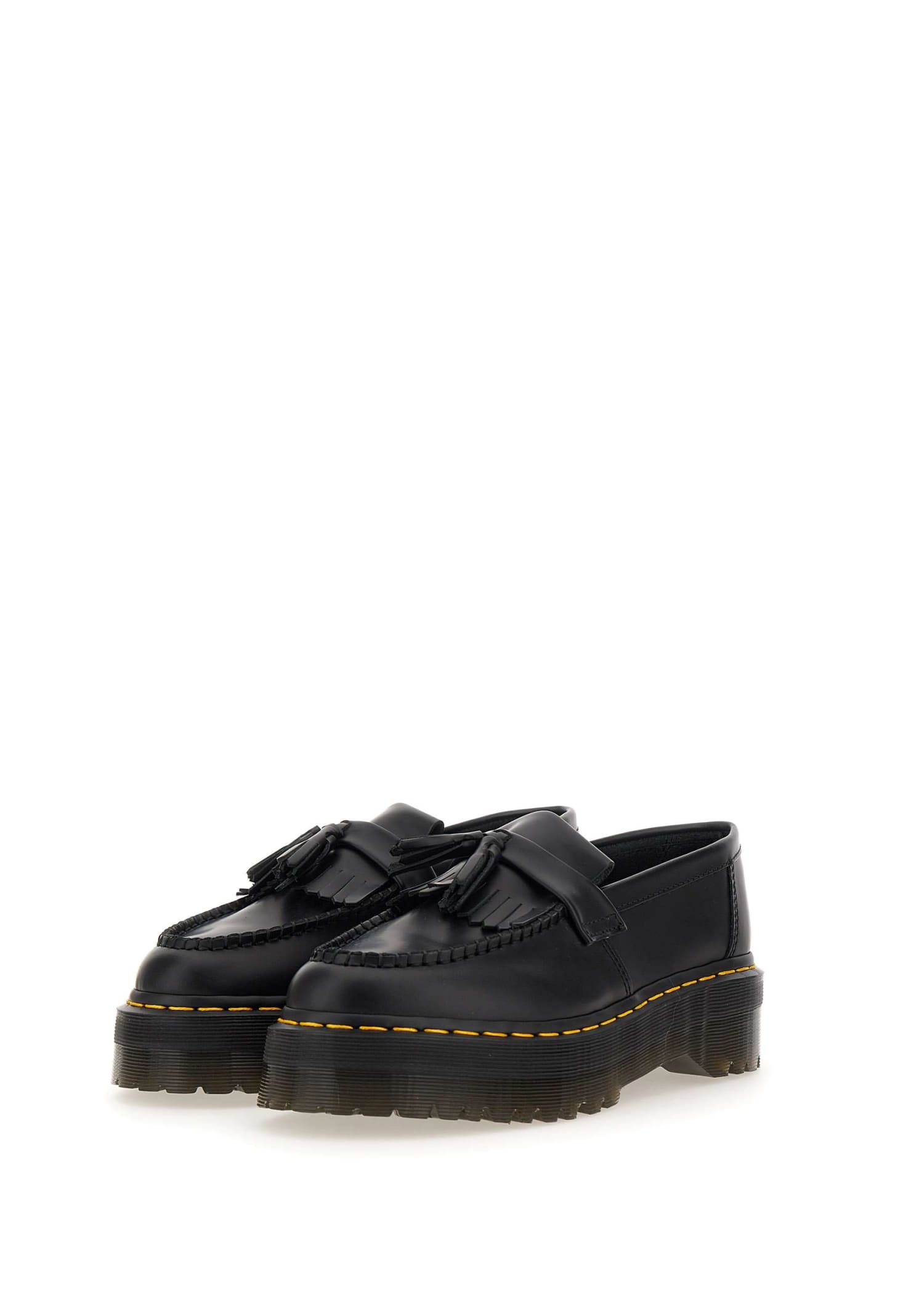 Shop Dr. Martens' Adrian Quad Leather Loafers In Nero