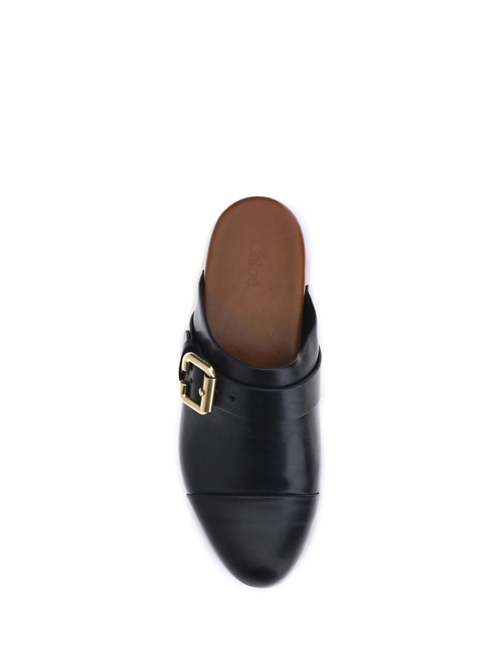 Chloé Women Jeannette Leather Clogs In Black