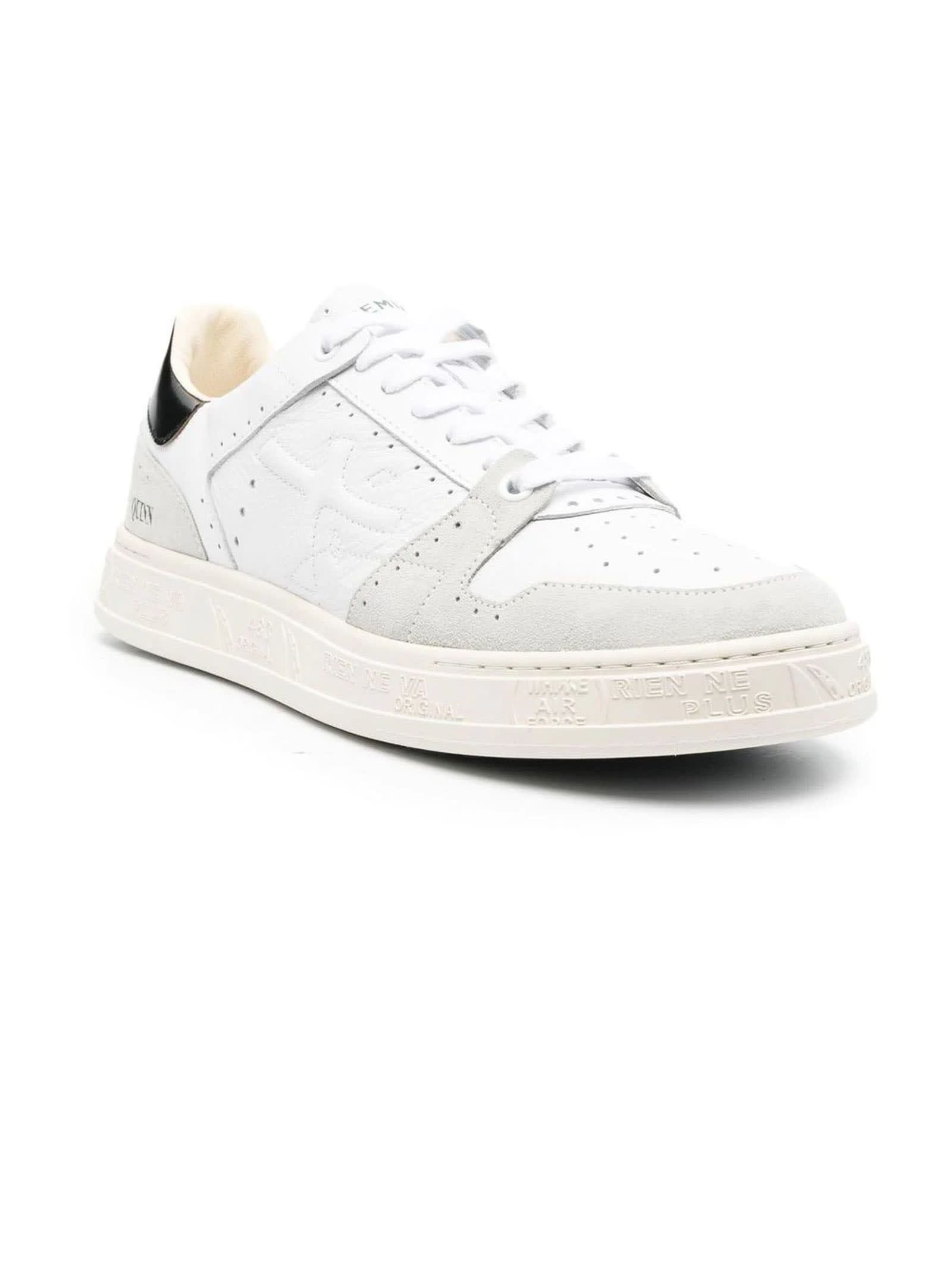 Premiata Quinn Panelled Low-top Sneakers In White