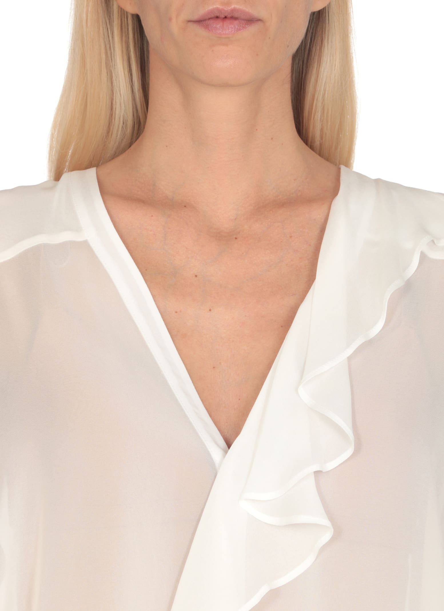 Shop Pinko Viscose Blouse In White