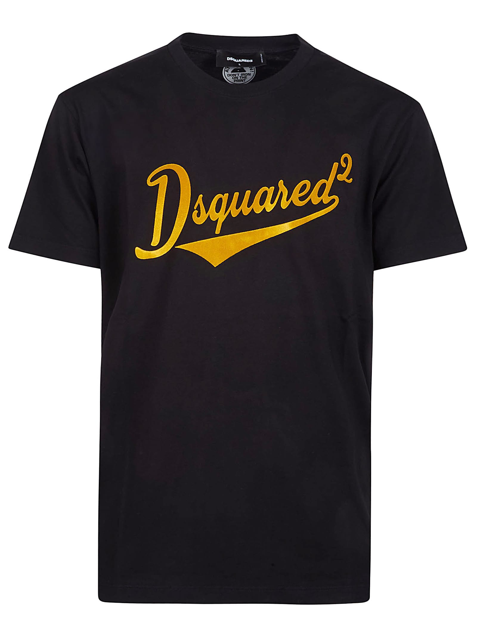 Dsquared2 Black T-shirt With Logo Print On The Front
