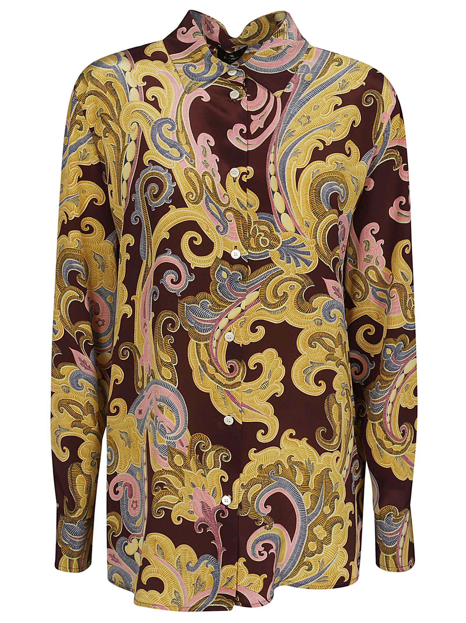 Shop Etro Long Sleeve Shirt In Moro Fantasia