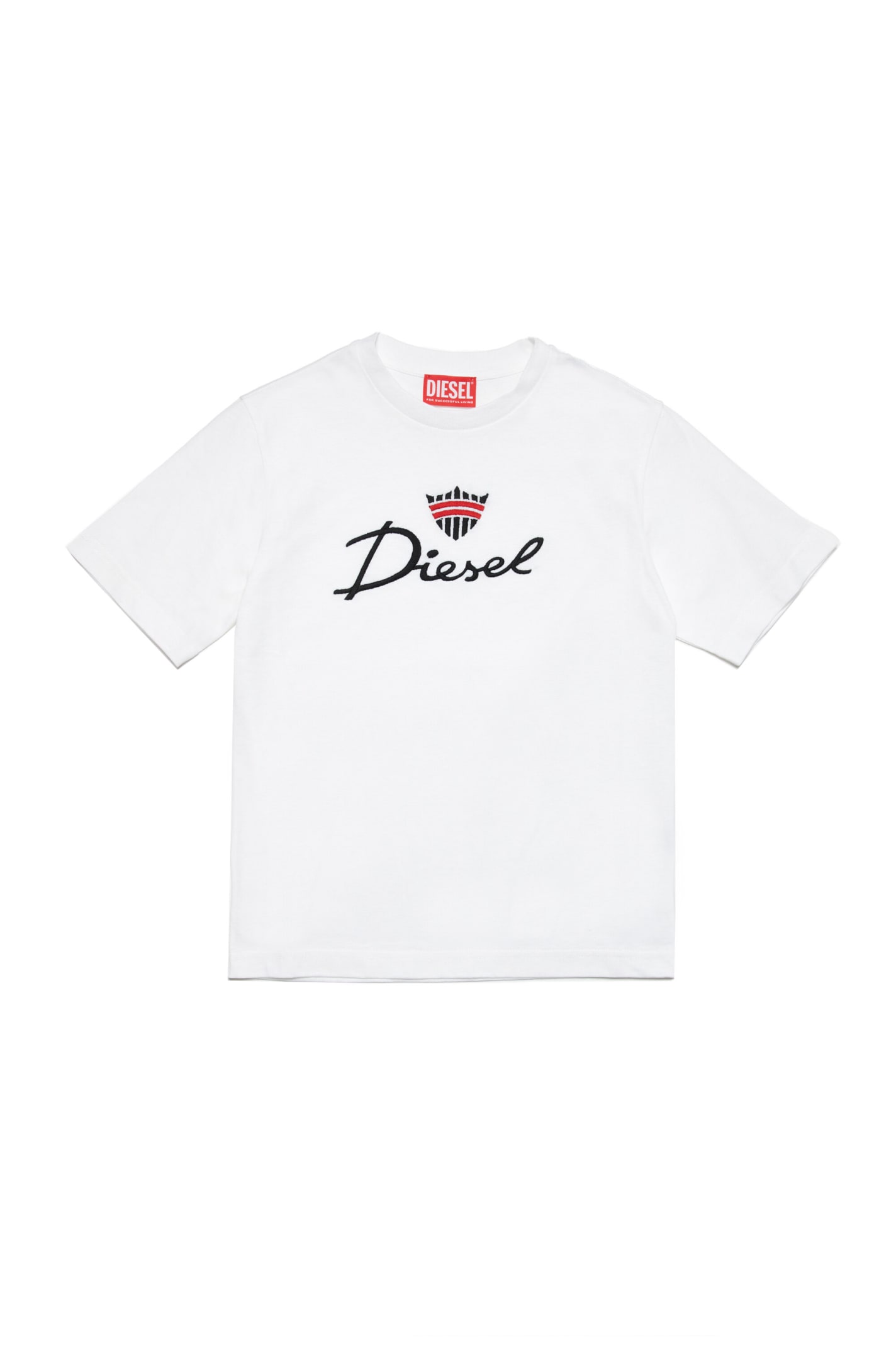 Diesel Kids' Twashg6 Over T-shirt  T-shirt With Corona Logo In White