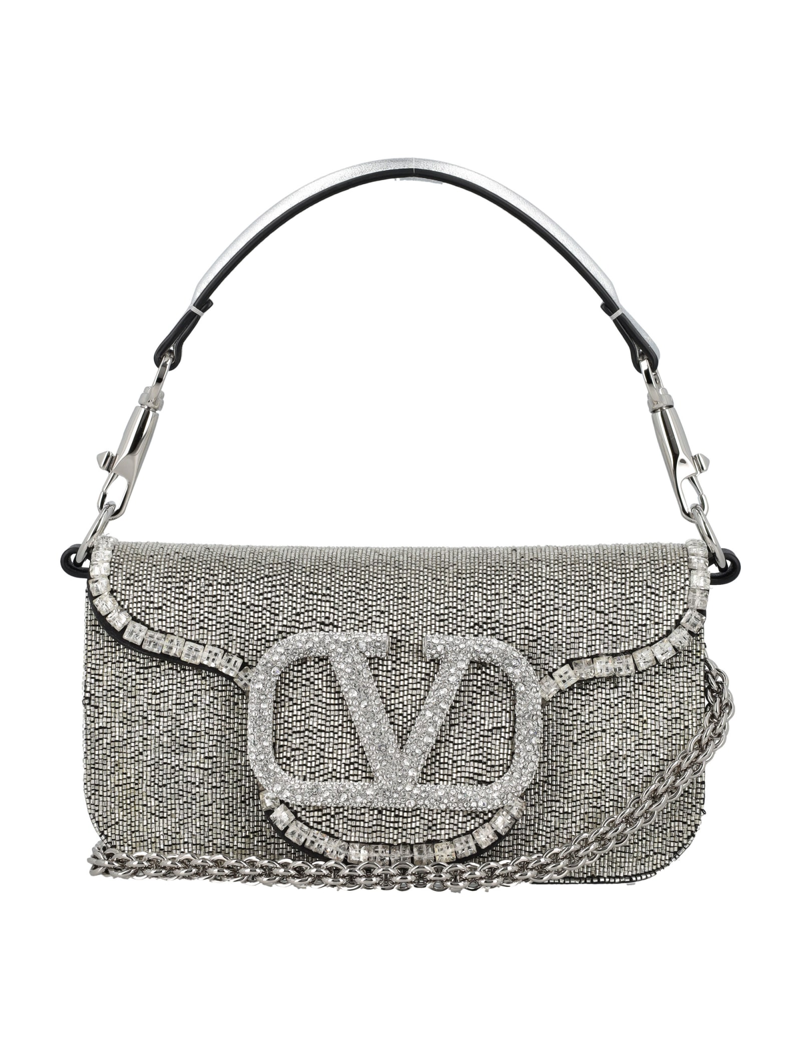 Shop Valentino Locò Small Jewels Bag In Crystal