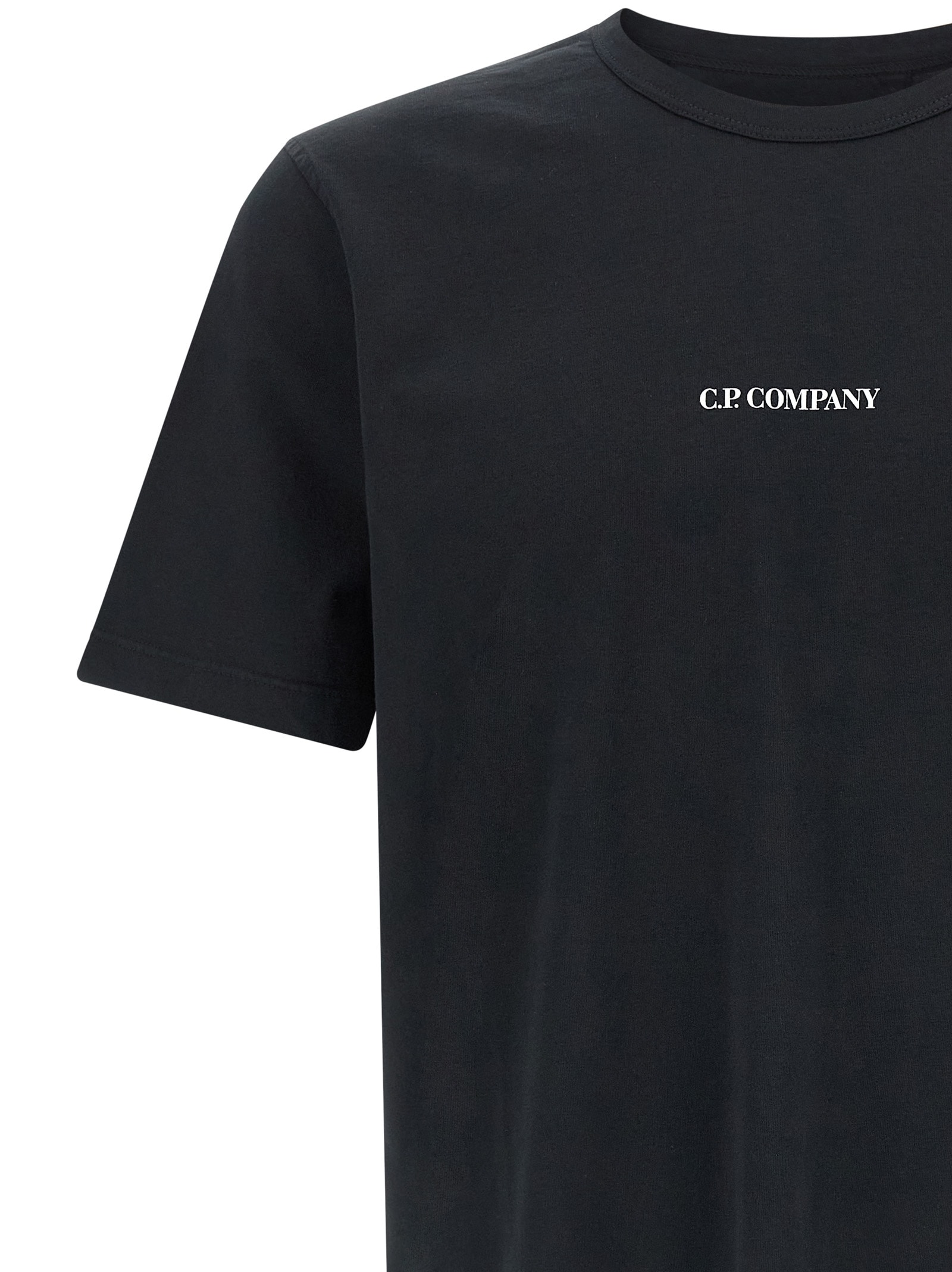 C.p. Company Logo T-shirt In Black