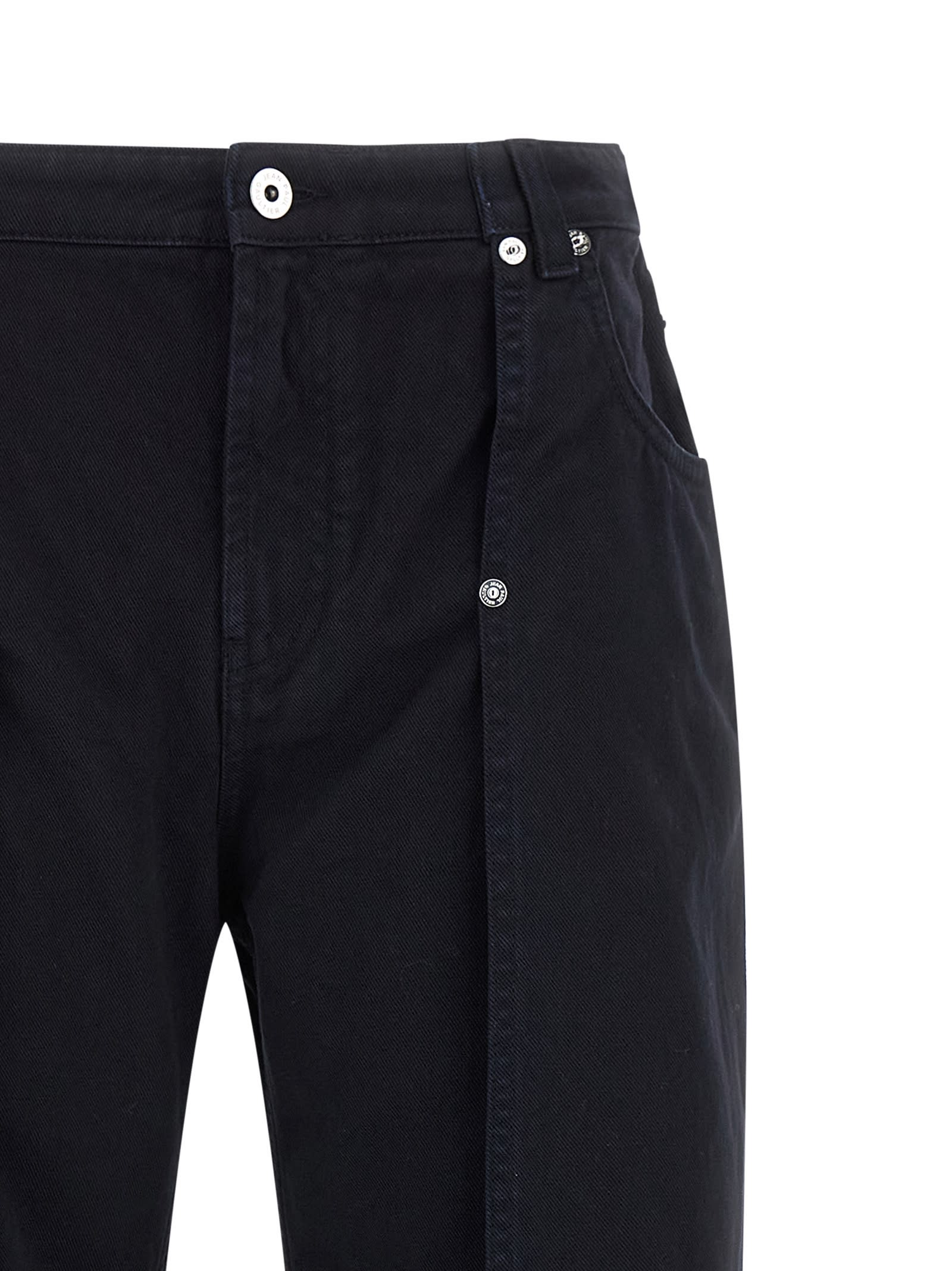 Jean Paul Gaultier The Snap-button Denim Jeans In Blue