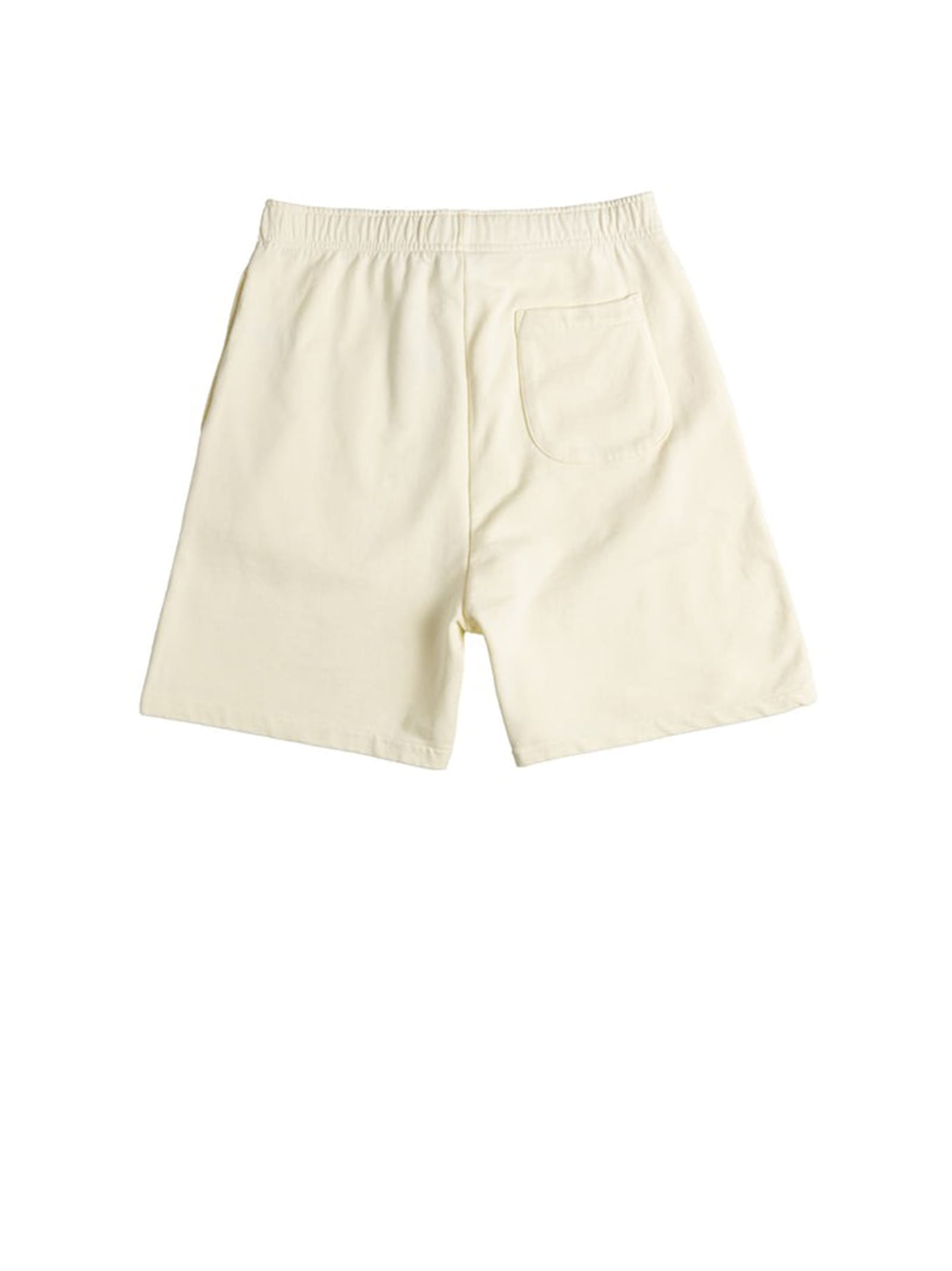 Shop Polo Ralph Lauren Cream Bermuda Shorts With Logo In Clubhouse Cream
