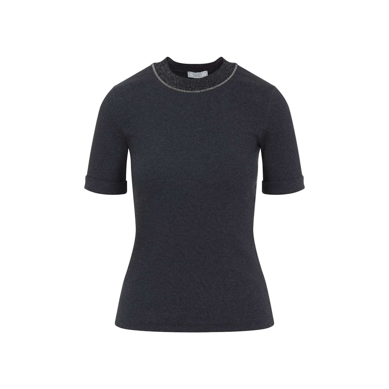 Peserico Grey Cotton T-shirt In Gray