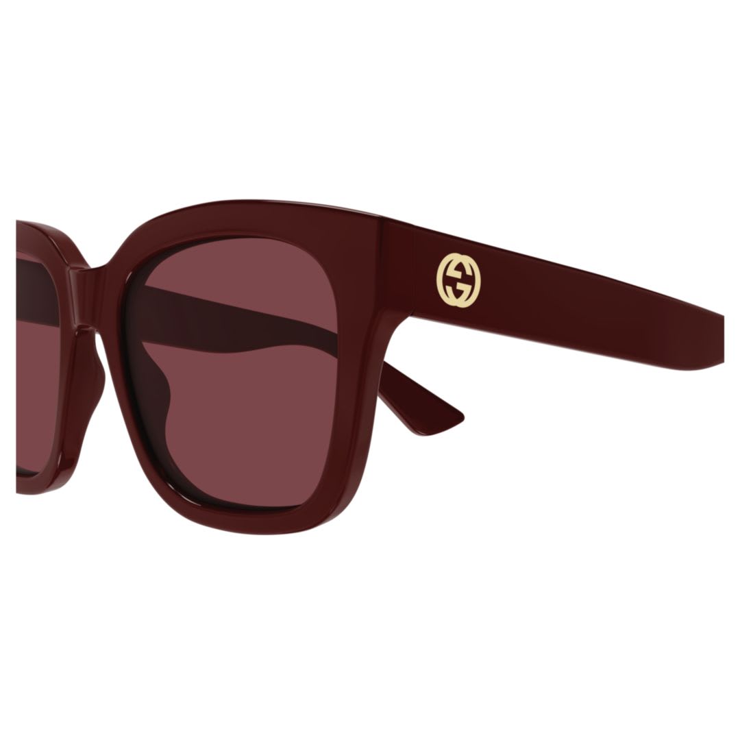 Gucci Gg1338s007 Burgundy Burgundy Red In Burgundy