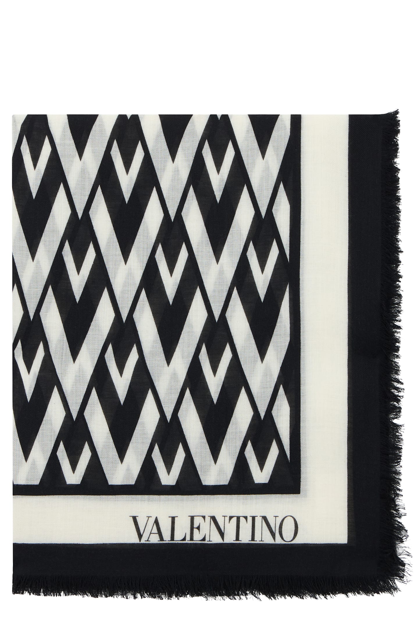 Valentino Cashmere Scarf In Black