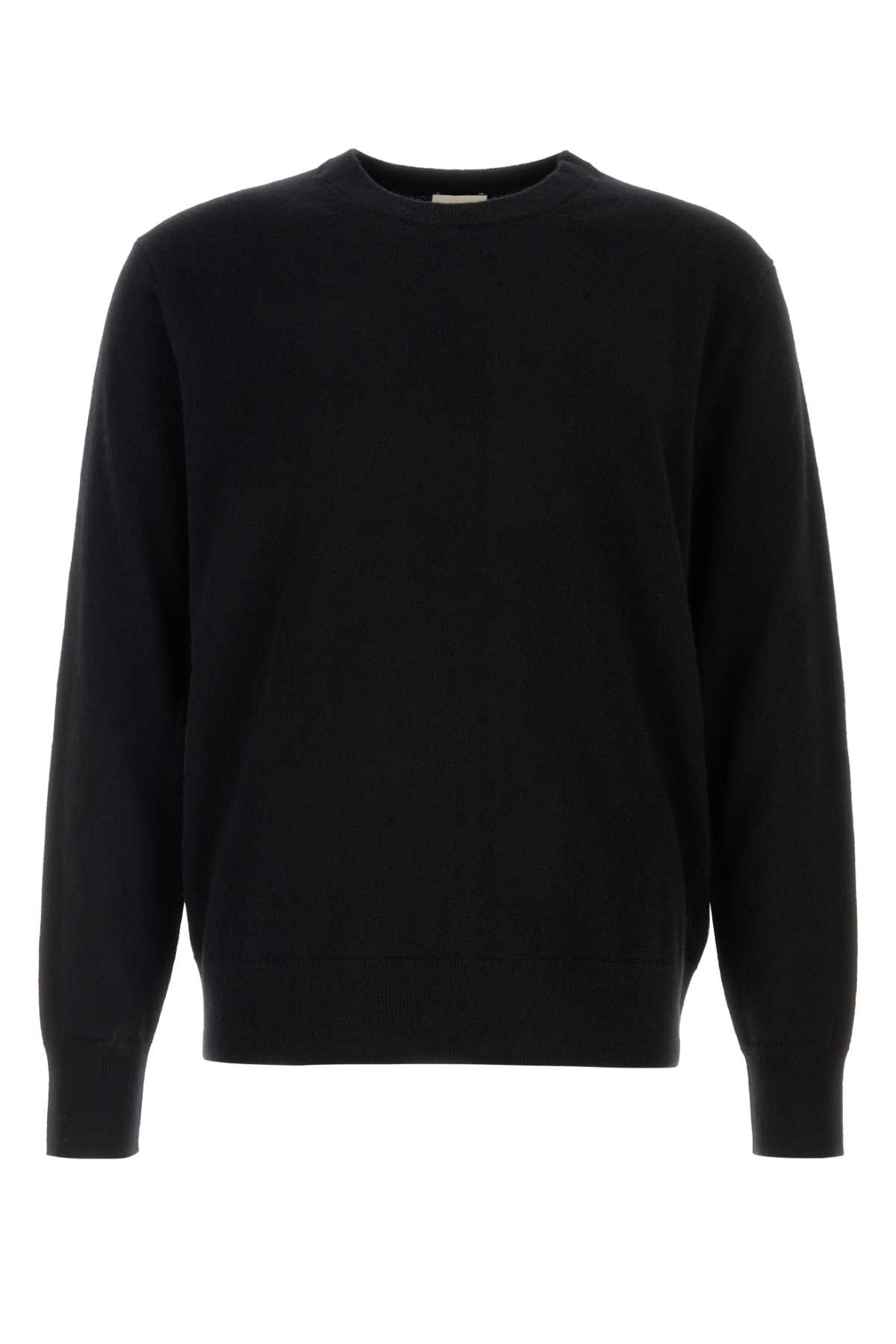 Calvin Klein Black Cashmere Blend Sweater In Black