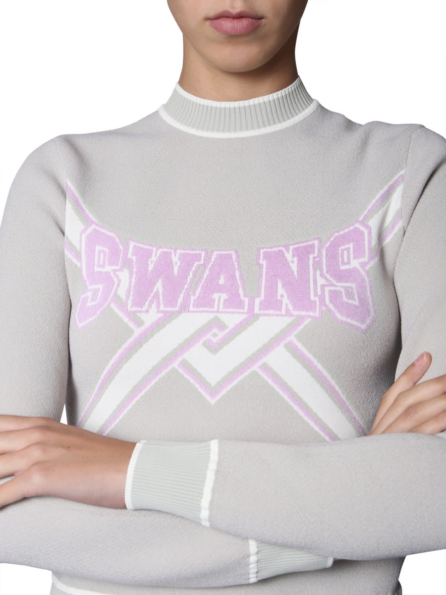 Shop Off-white Cropped Sweater In Grey