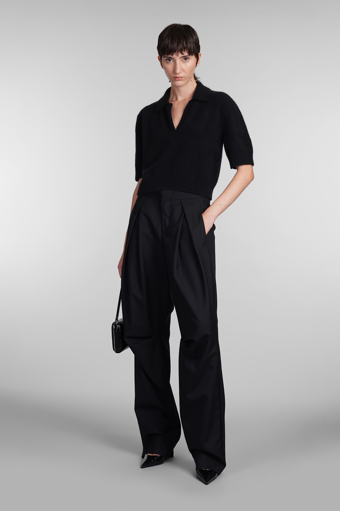 Shop Laneus Polo In Black Cashmere