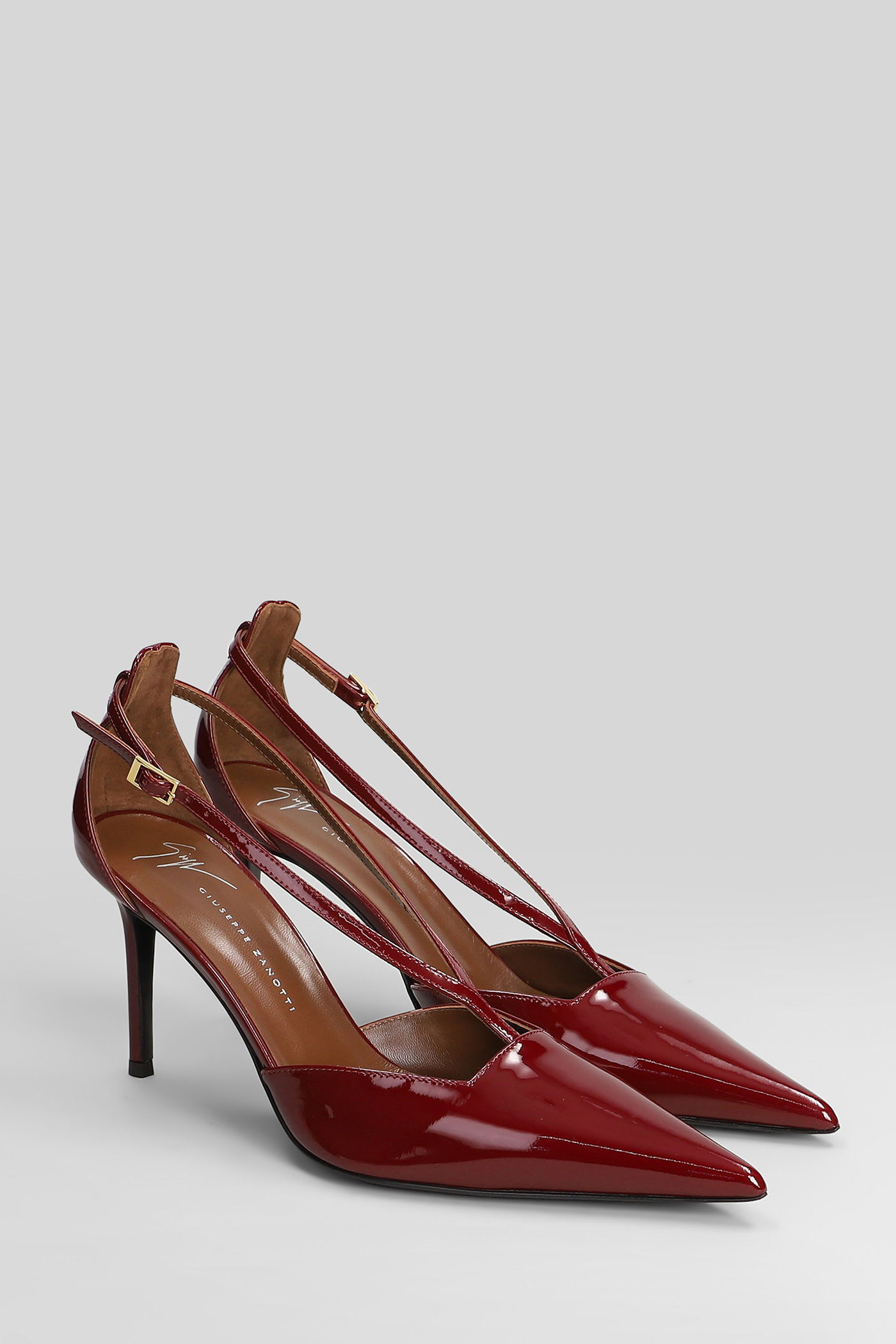 Giuseppe Zanotti Almha 85 Pumps In Red Patent Leather In Red