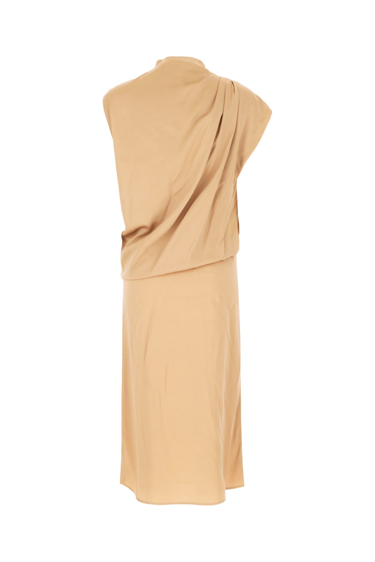 Fabiana Filippi Beige Acetate Blend Dress In Brown