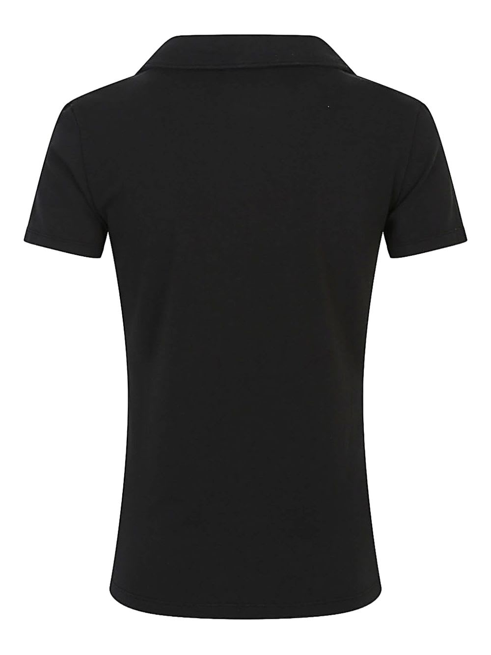 Base Patch-pocket Polo-collar T-shirt In Black