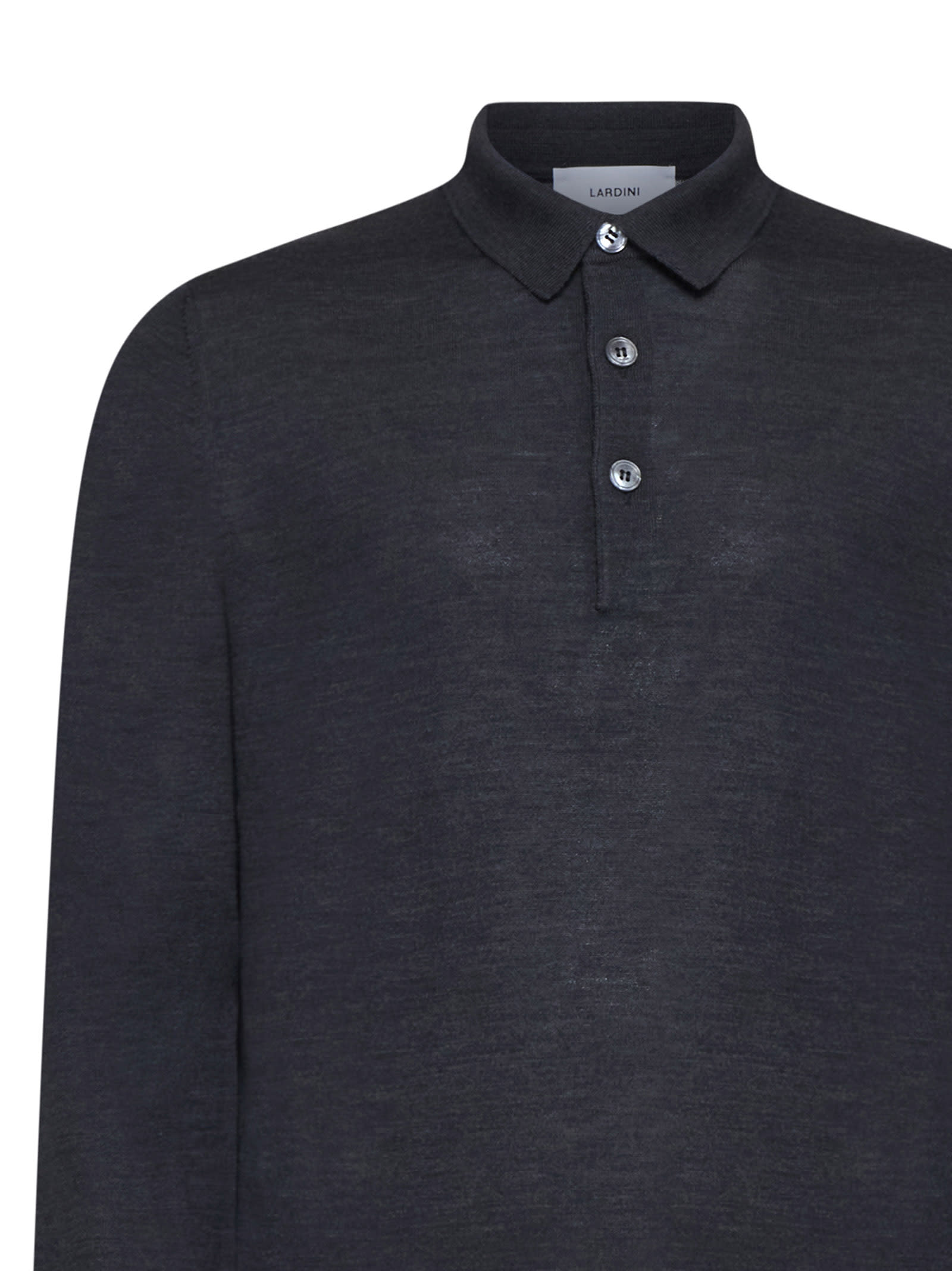 Shop Lardini Polo Shirt In Grigio Antracite