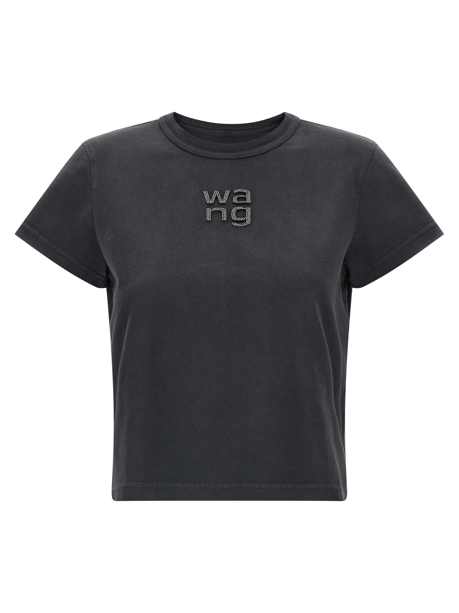 Alexander Wang T Hotfix Logo T-shirt In Black