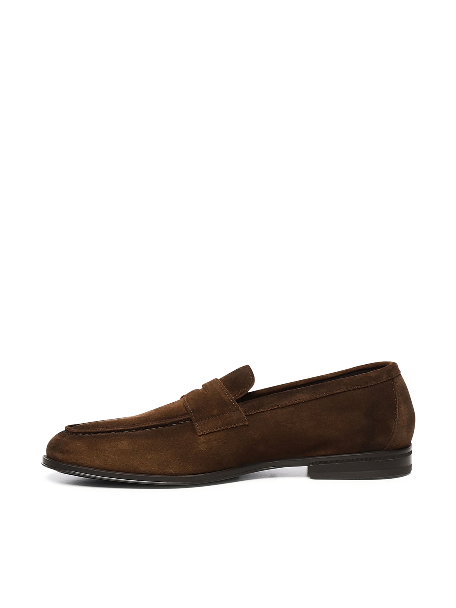 Doucal's Leather Moccasins With Rubber Sole In Brown