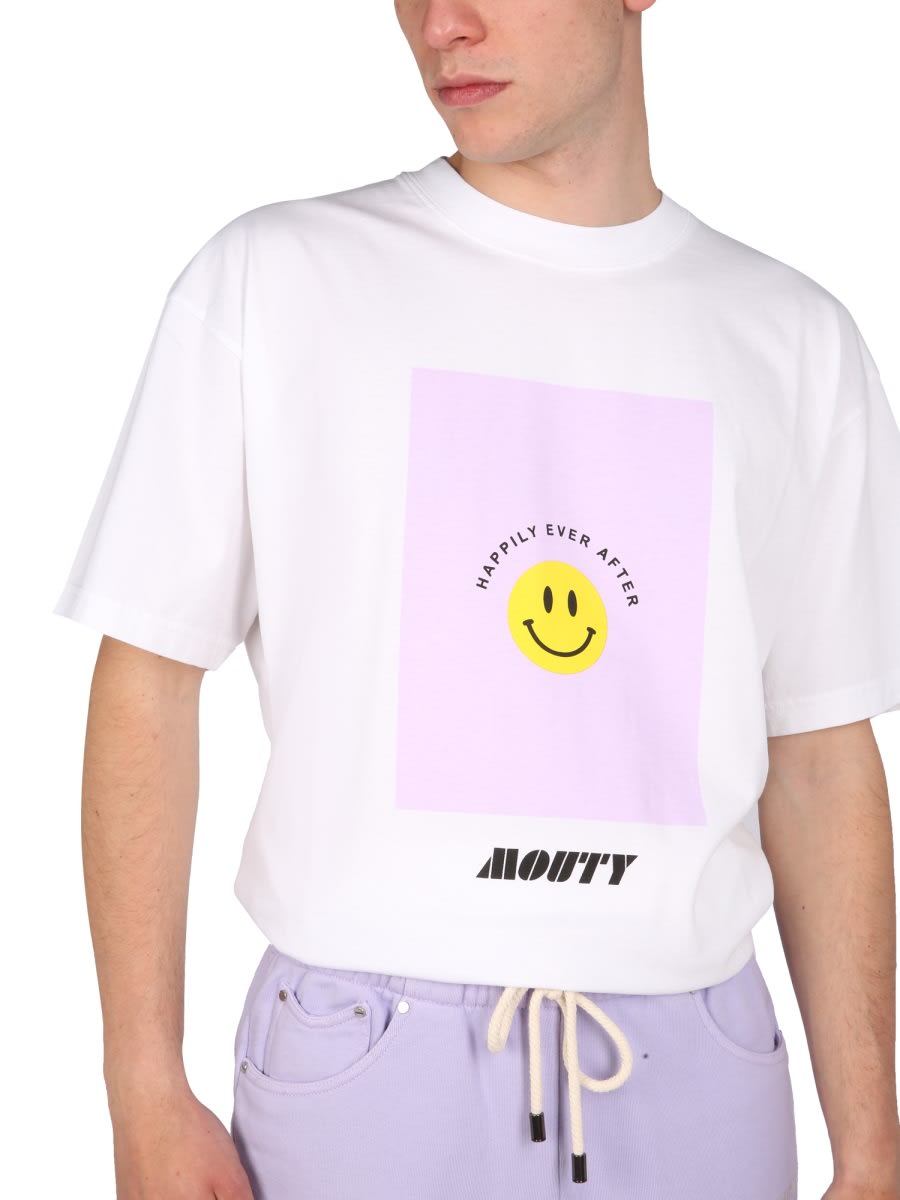 Shop Mouty Smiley T-shirt In White