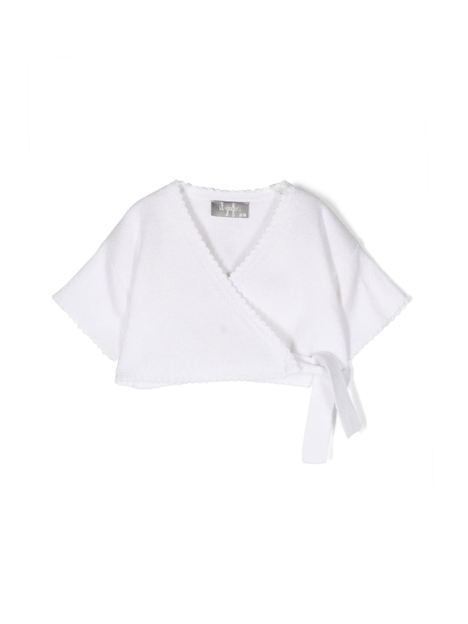 IL GUFO CROSS CARDIGAN WITH SHORT SLEEVES