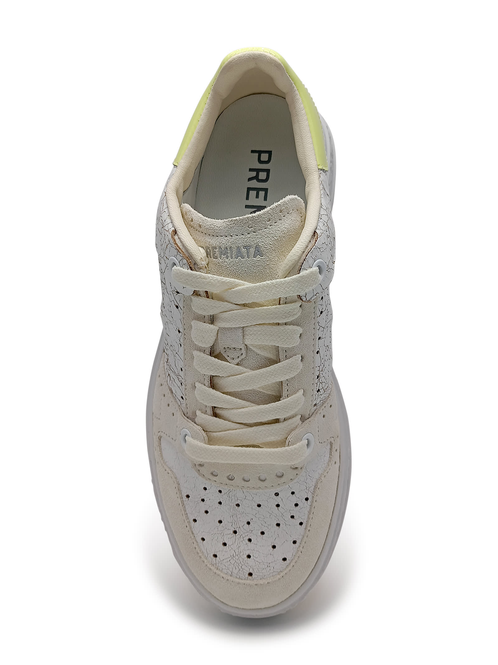 Shop Premiata Quinn Leather Sneakers In Grey