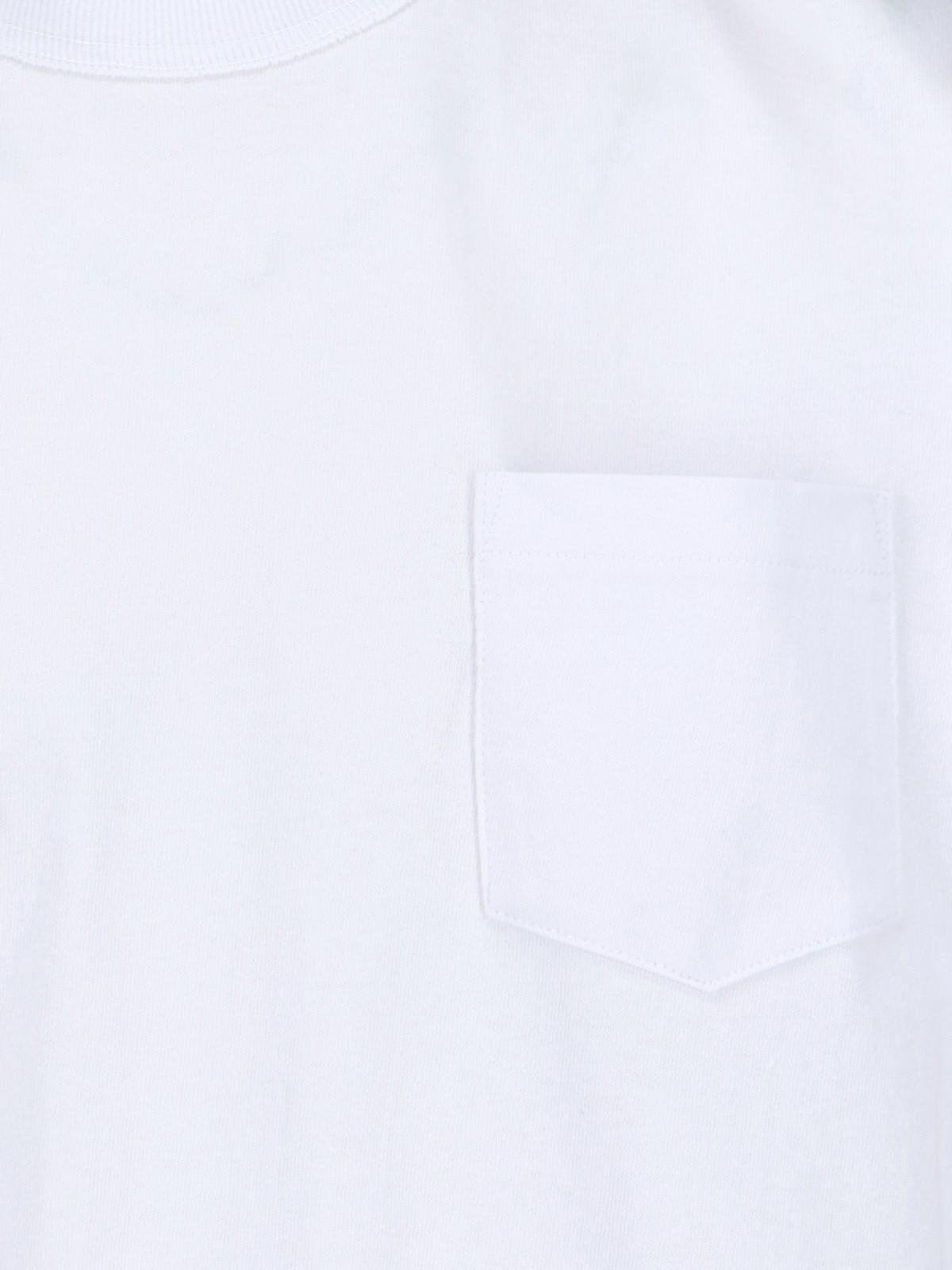 Shop Sacai Zip Detail T-shirt In White