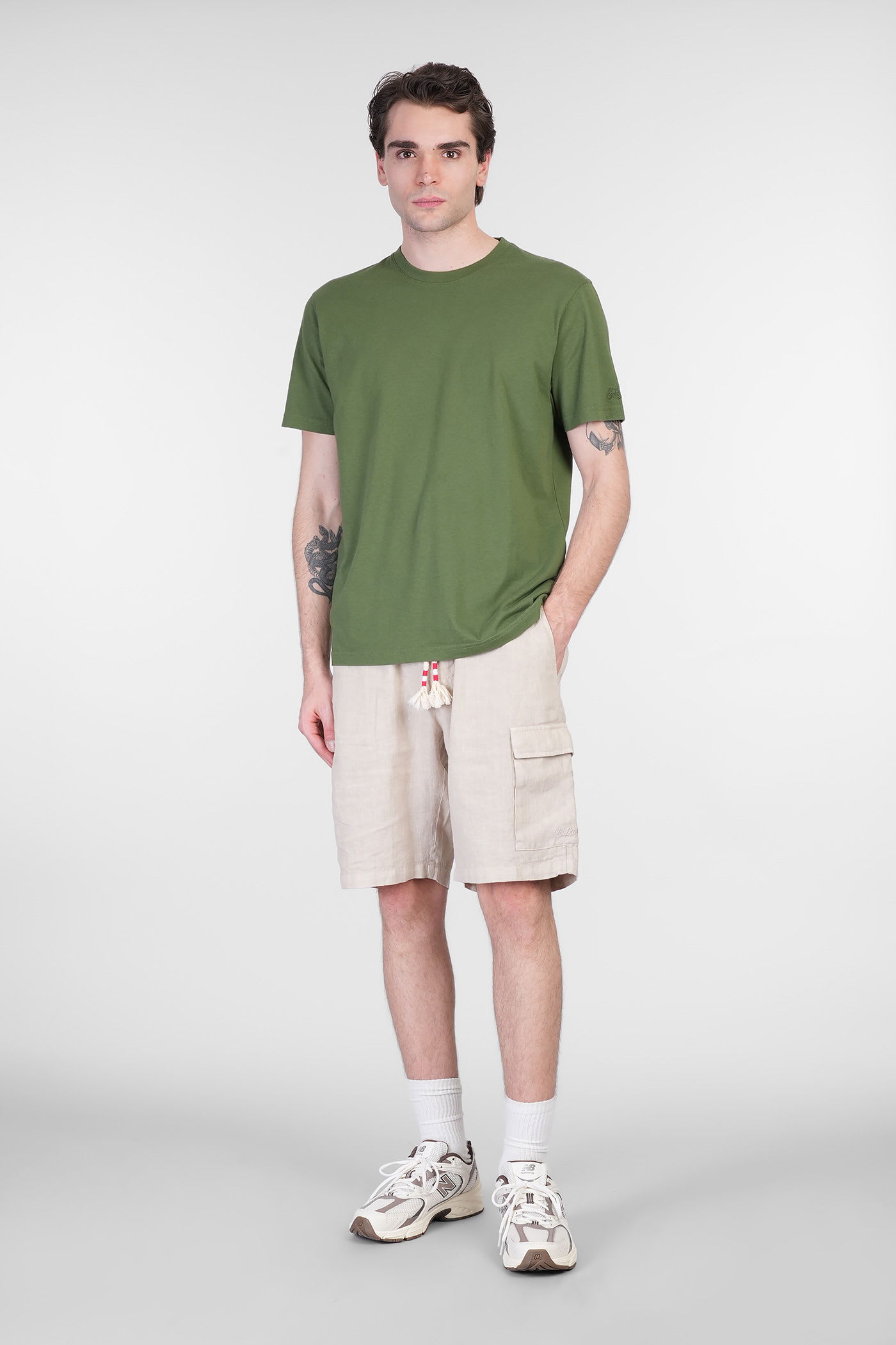 Mc2 Saint Barth Dover L T-shirt In Green Cotton In Green