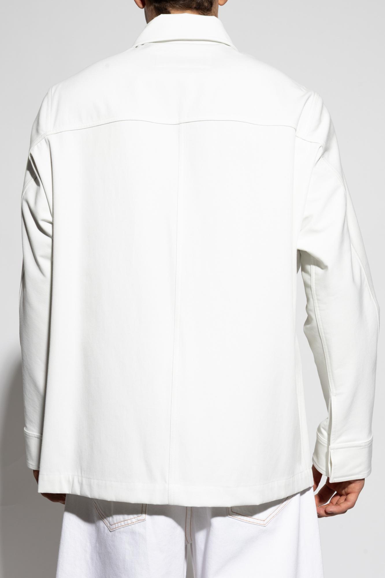 Givenchy Relaxed Fit Jacket With Front Pockets And Long Sleeves In Neutral