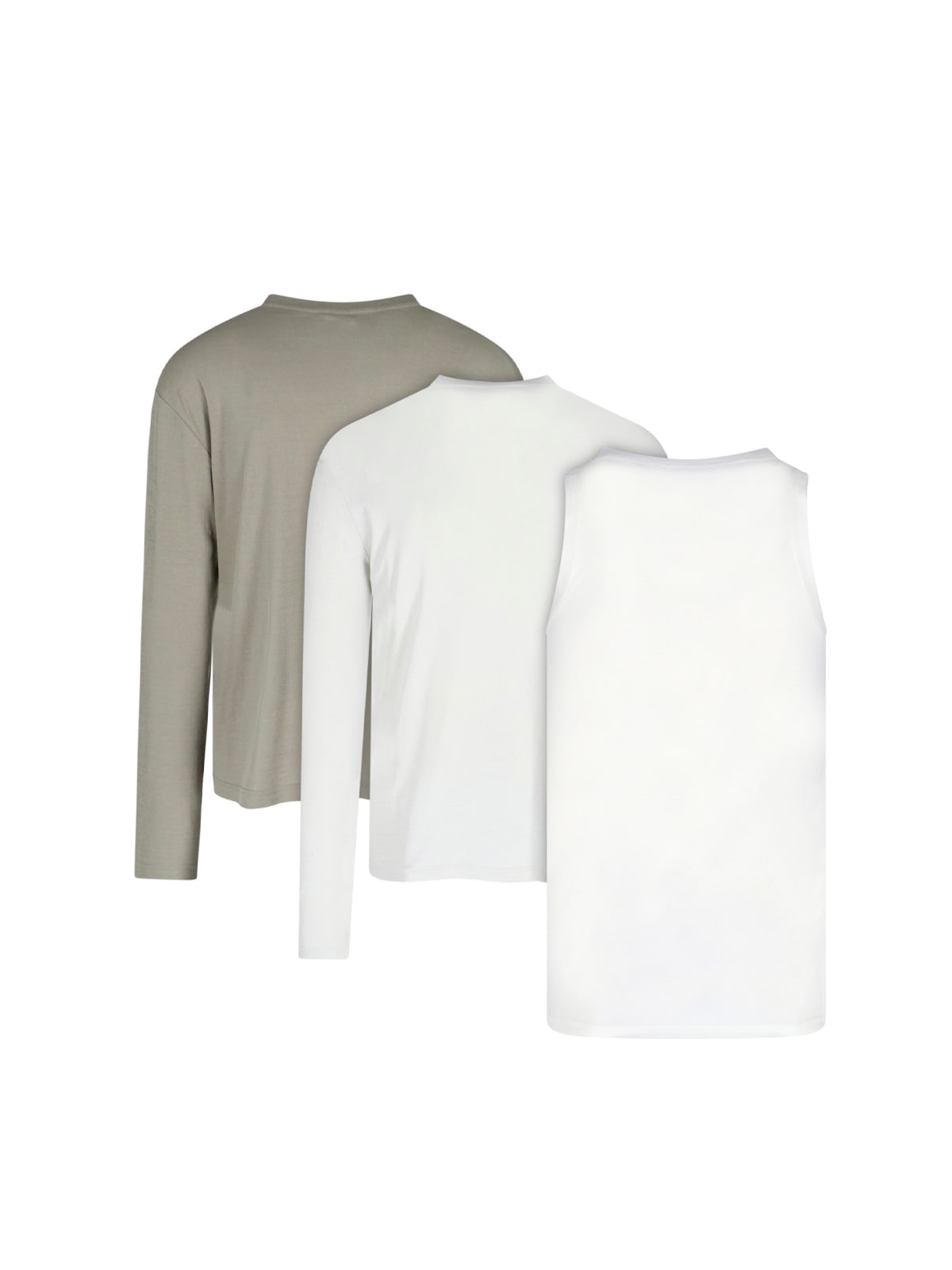 Jil Sander T-shirt And Tank Set - Green/white In White