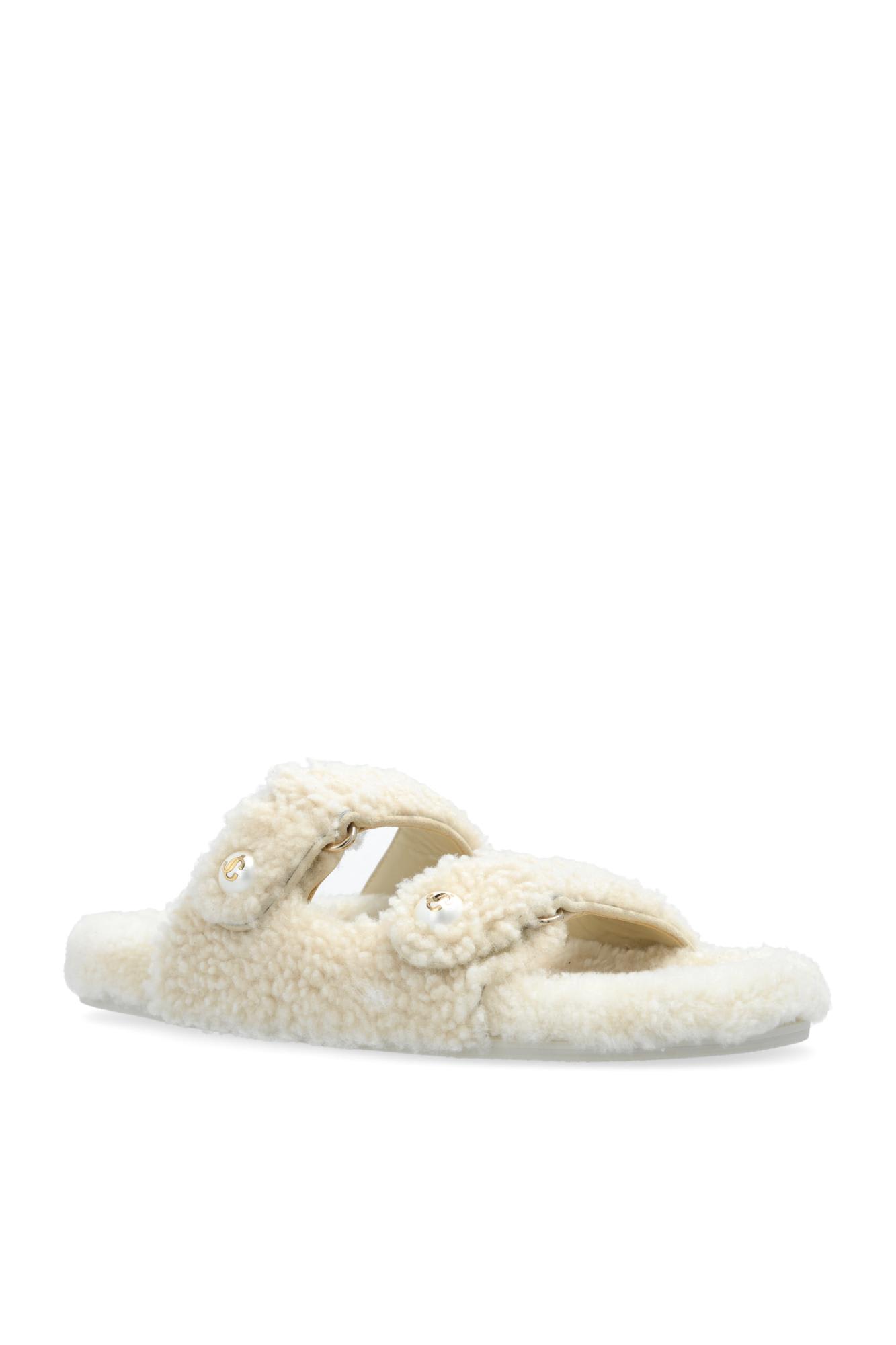 Shop Jimmy Choo Slippers Fayence In White