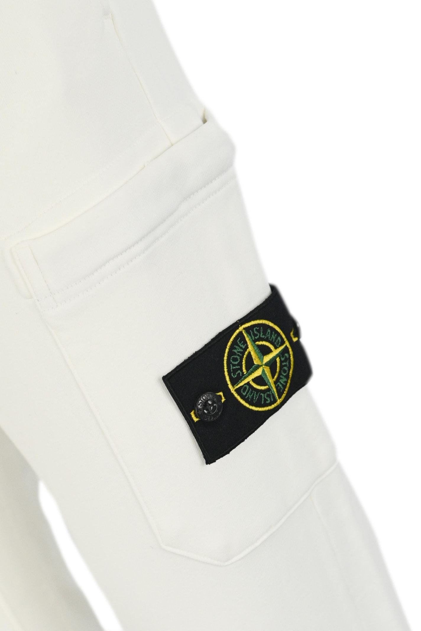 Shop Stone Island Sports Trousers 64551 In White