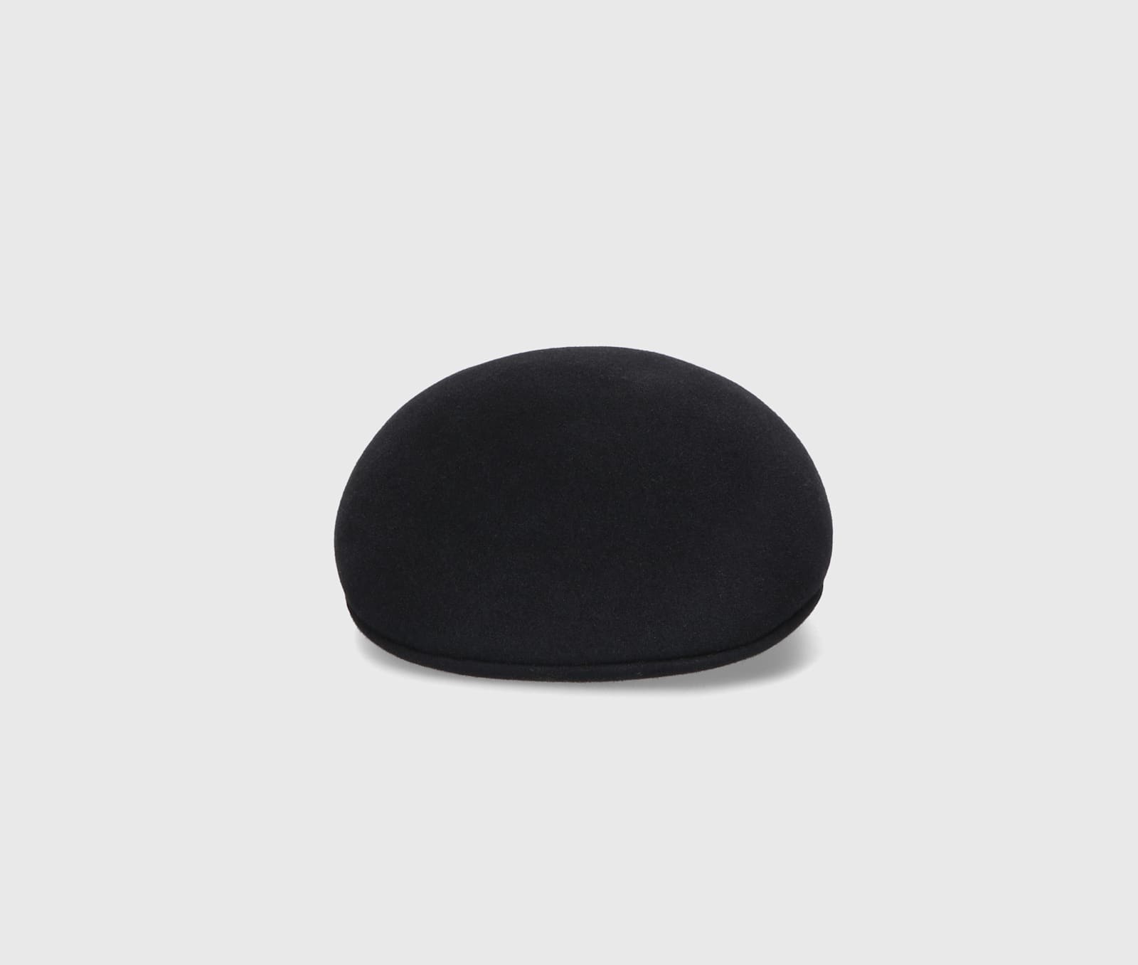 Shop Borsalino Felt Golf Cap In Black, Tone On Tone Hatband