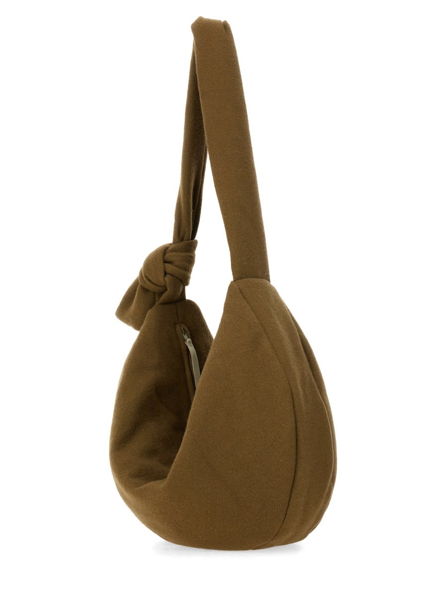 Shop Alysi Bag With Knot In Military Green