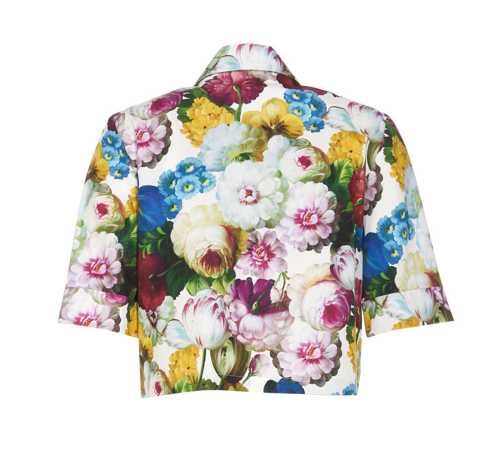 Shop Dolce & Gabbana Cropped Shirt In Multicolor