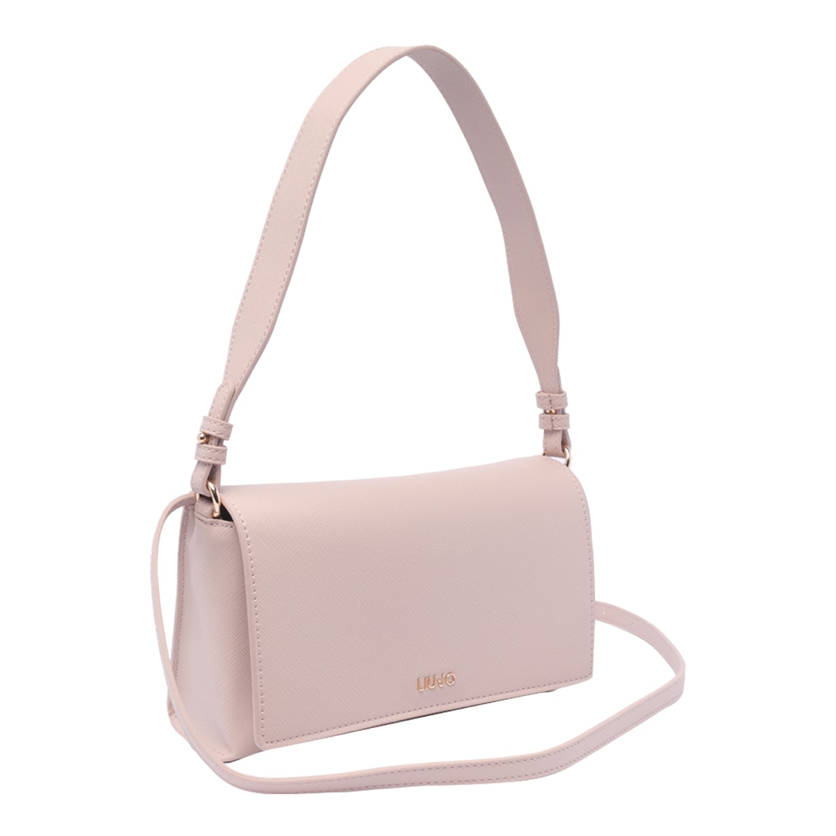 Shop Liu •jo Logo Shoulder Bag In Pink