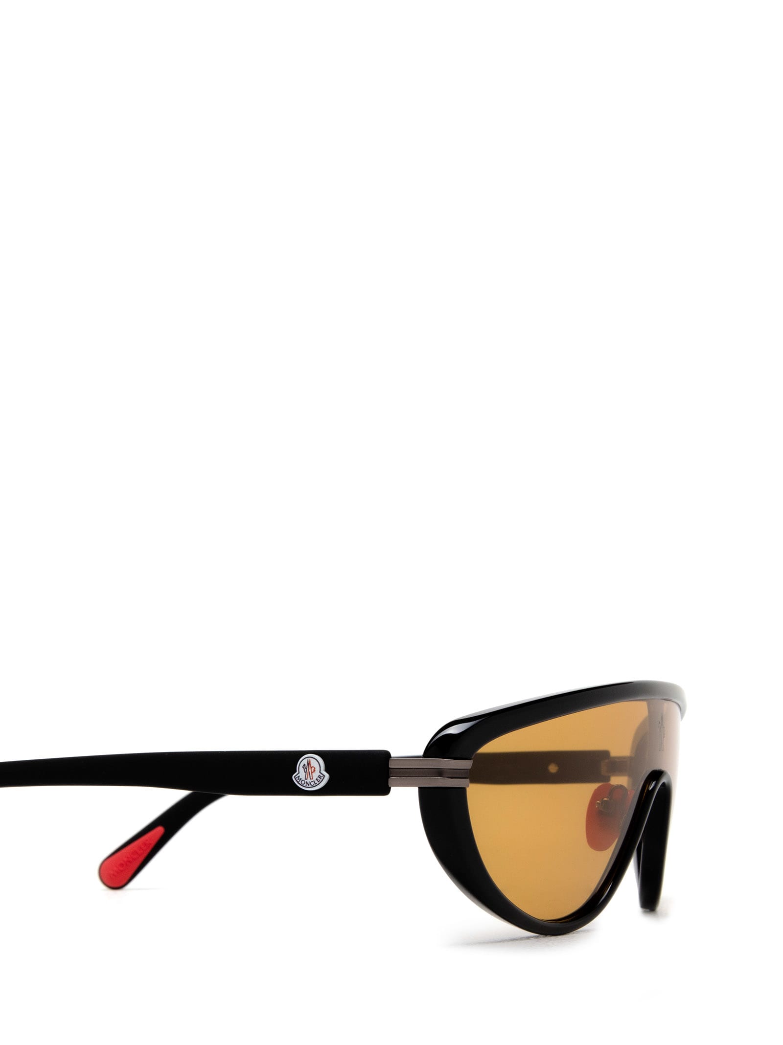 Shop Moncler Ml0239 Shiny Black Sunglasses