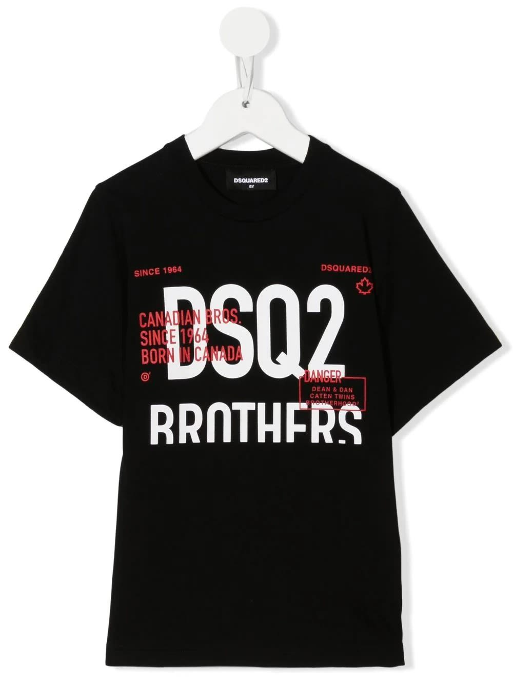 Dsquared2 Kids Black dsq2 Brothers T-shirt
