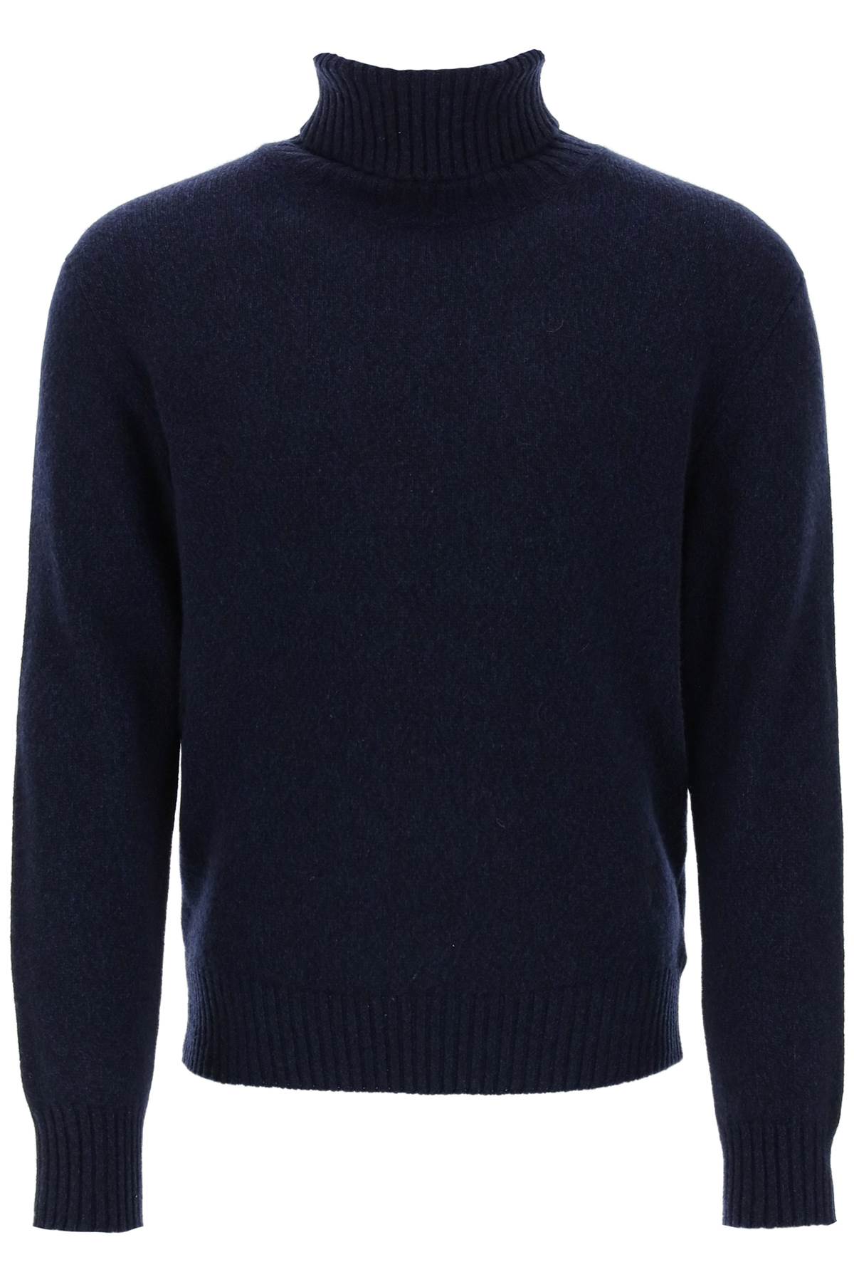 Melange-effect Cashmere Turtleneck Sweater
