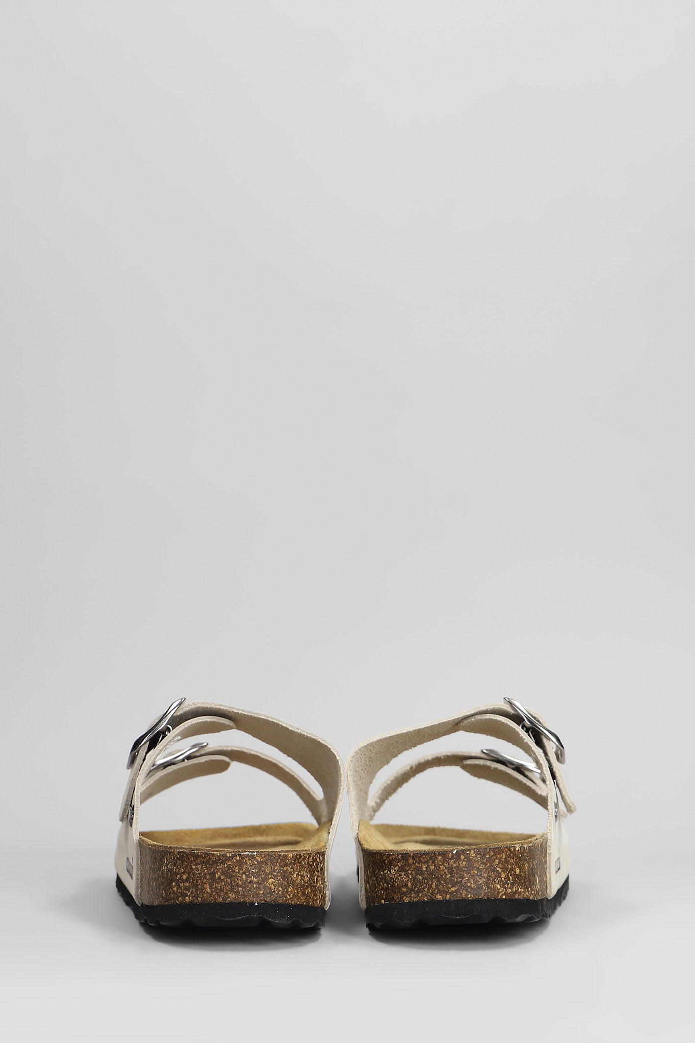 Cubanas Amalia Flats In White Leather In Neutral