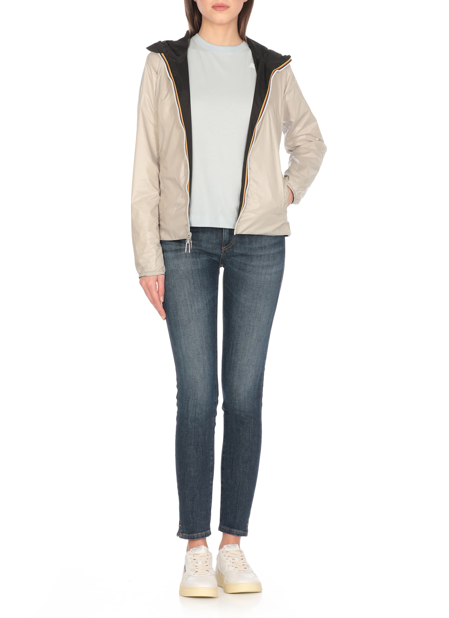 K-way Lily Eco Plus Double Jacket In Black